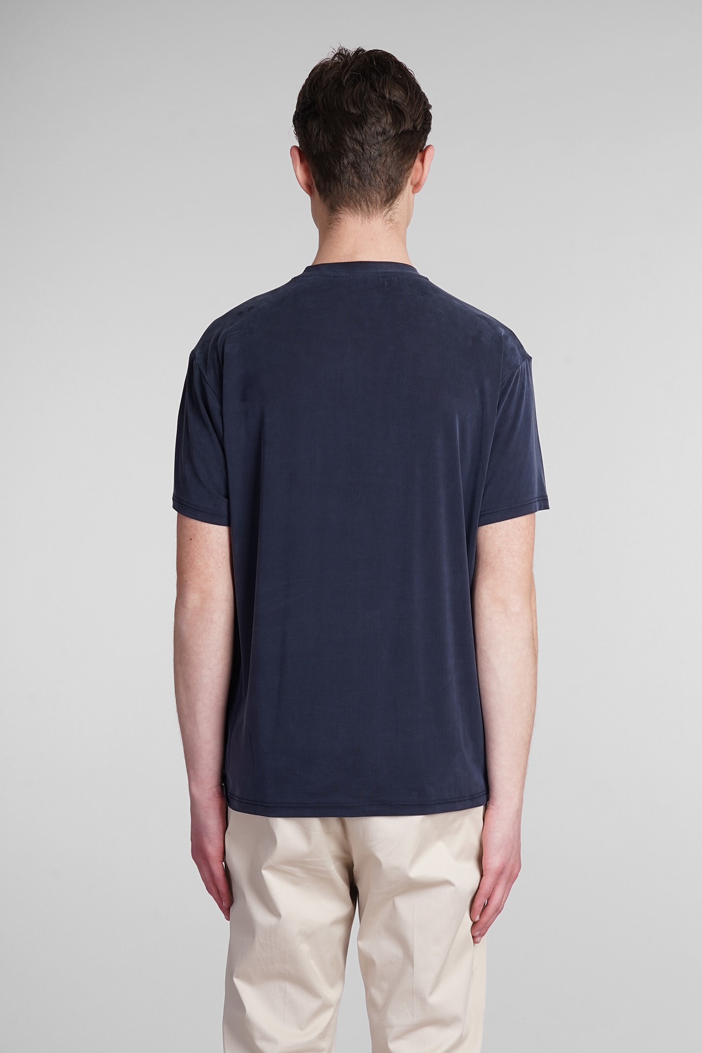 Low Brand B224 T-shirt In Blue Polyamide Polyester In Blue