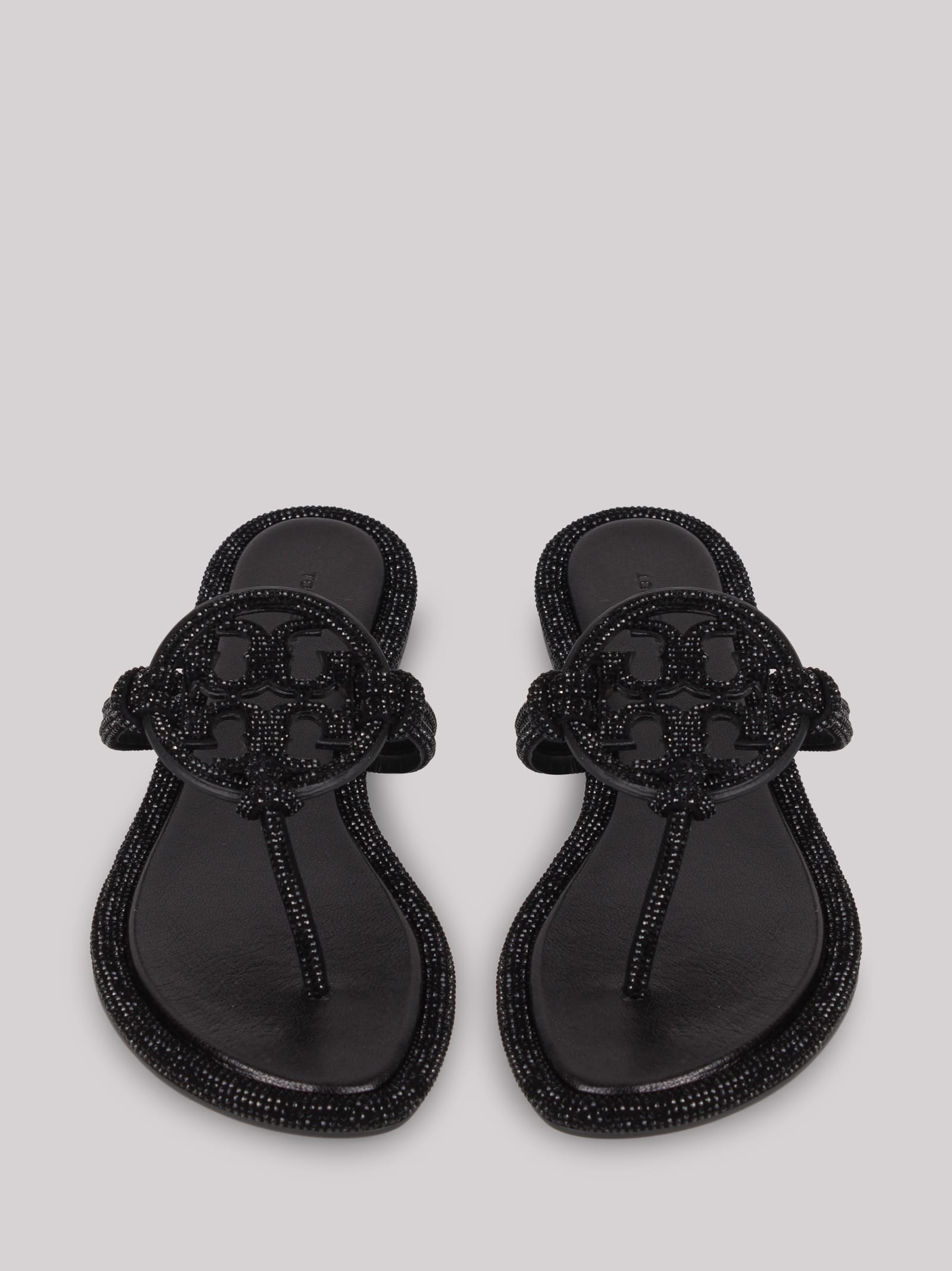 Shop Tory Burch Miller Pavé Crystal-embellished Sandals