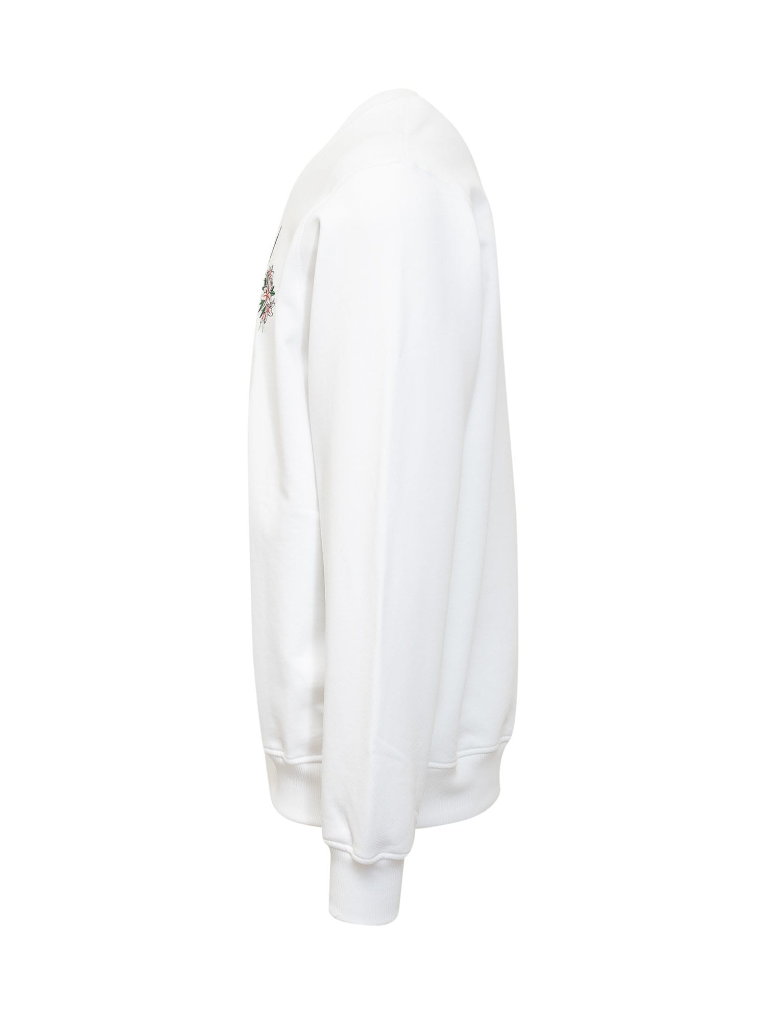 Shop Casablanca Statue Sweatshirt In White Loopback Statue En Marbre