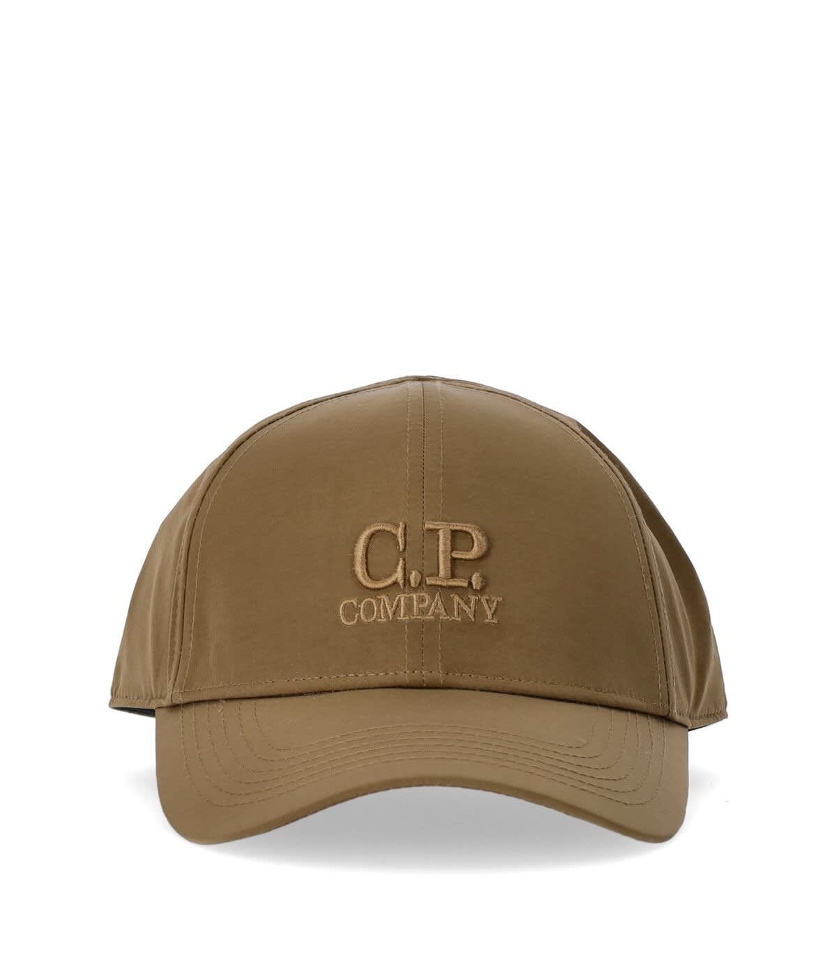 C.p. Company Logo Embroidery Cap In Cream Beige | ModeSens