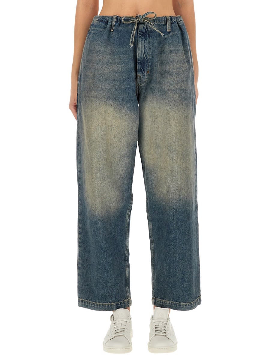 Moschino Jeans Cotton Denim Pants In Blue