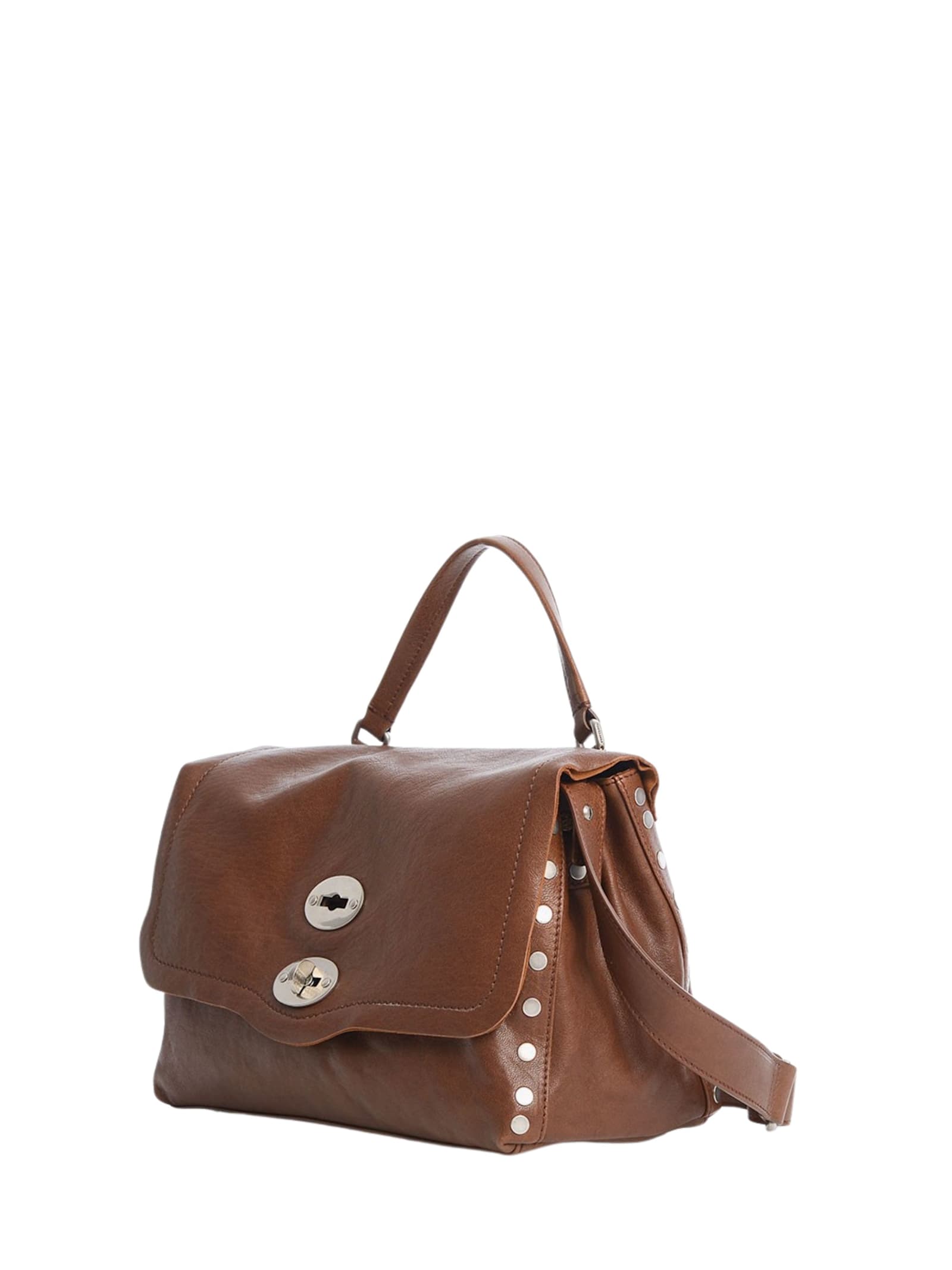 Zanellato Postina Tabacco Small Leather Handbag In Brown