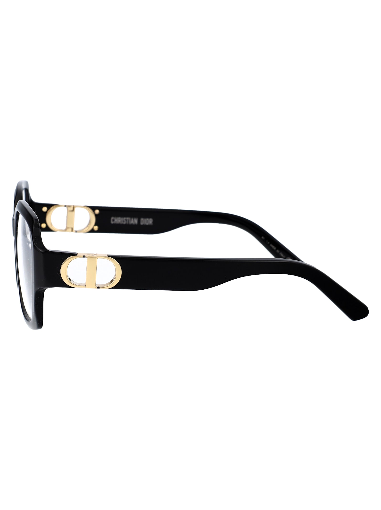 Shop Dior 30montaigneo S3i Glasses In 1000 Shiny Black