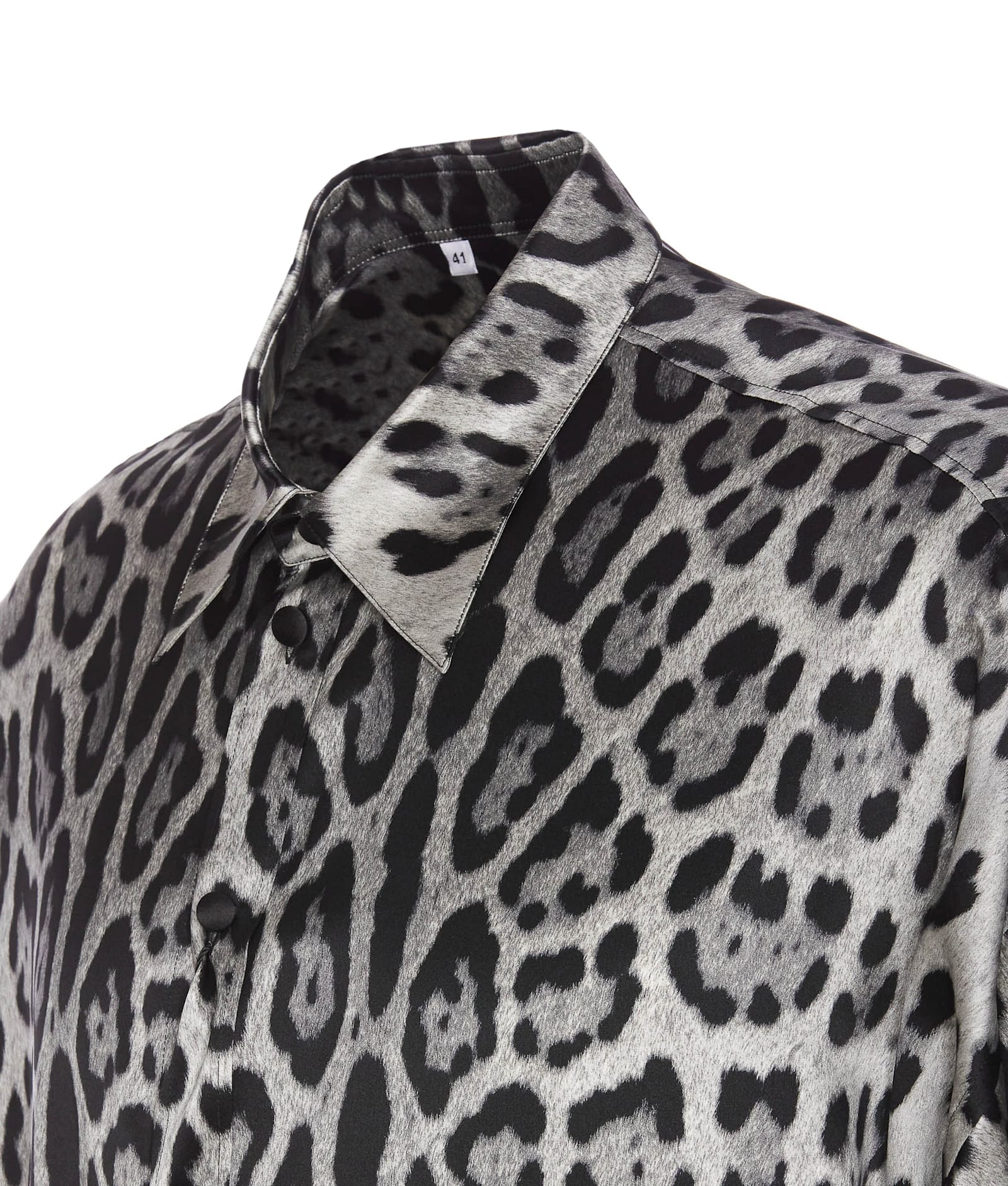 Shop Dolce & Gabbana Super Oversize Leopard Print Silk Shirt In Multicolour