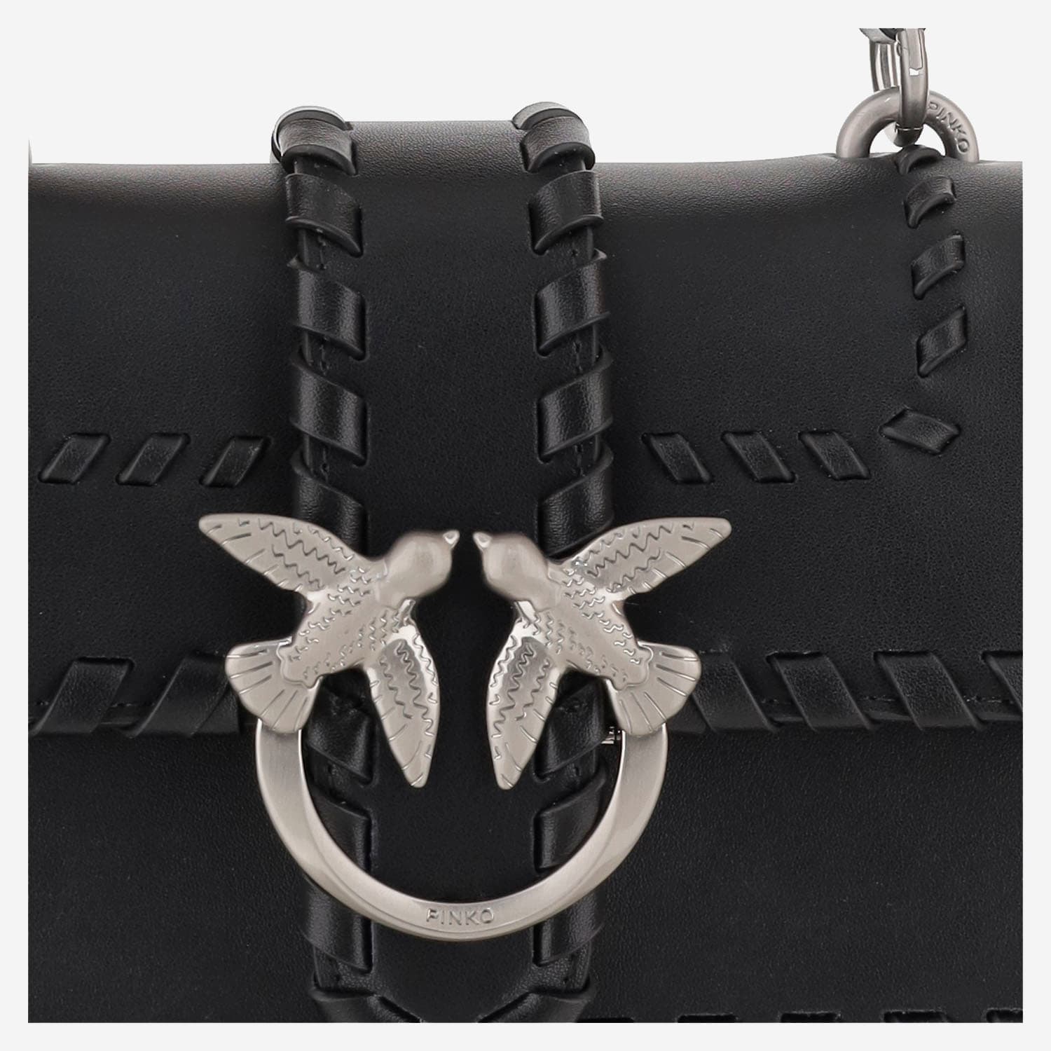 Pinko Mini Love One Cross Body Bag In Black
