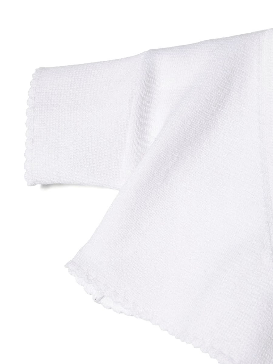 Il Gufo Wrap-design Cotton Top In White
