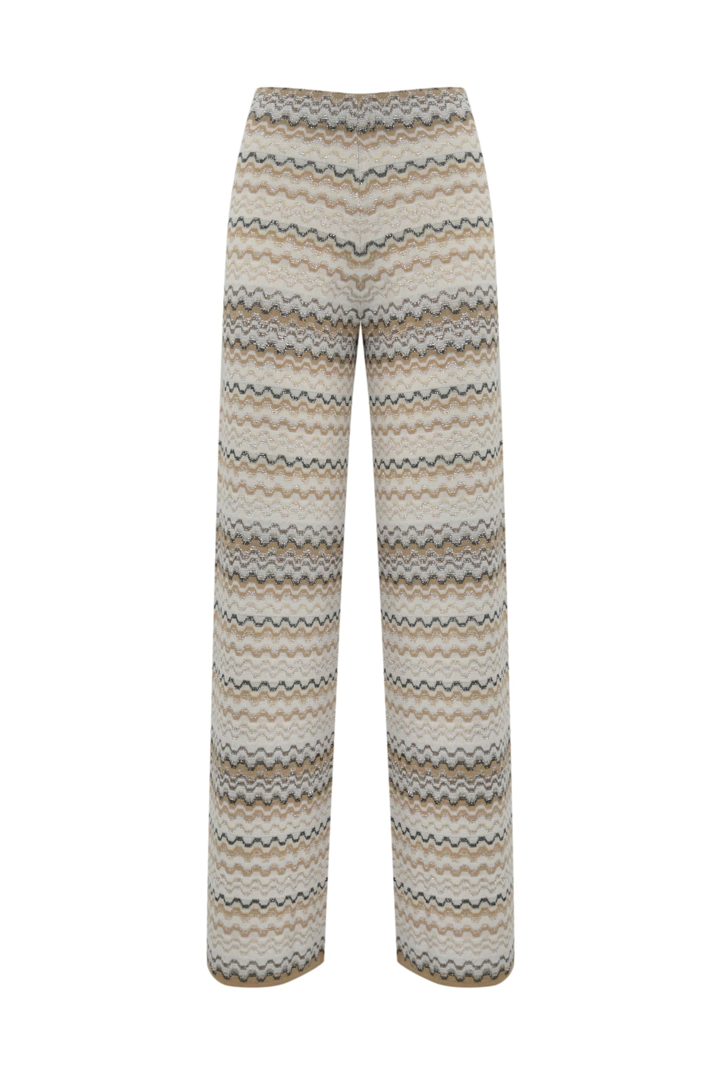 D. Exterior Jacquard Trousers In Cotton And Viscose Lurex Blend