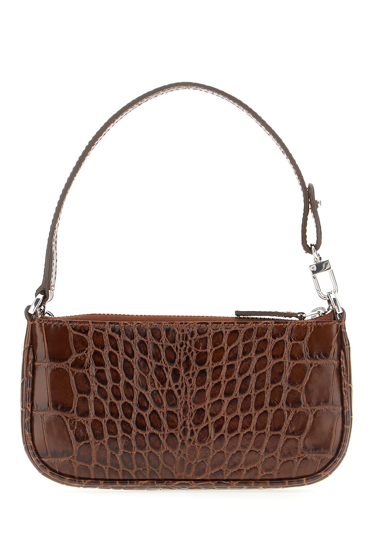By Far Chocolate Leather Rachel Handbag In Nutella