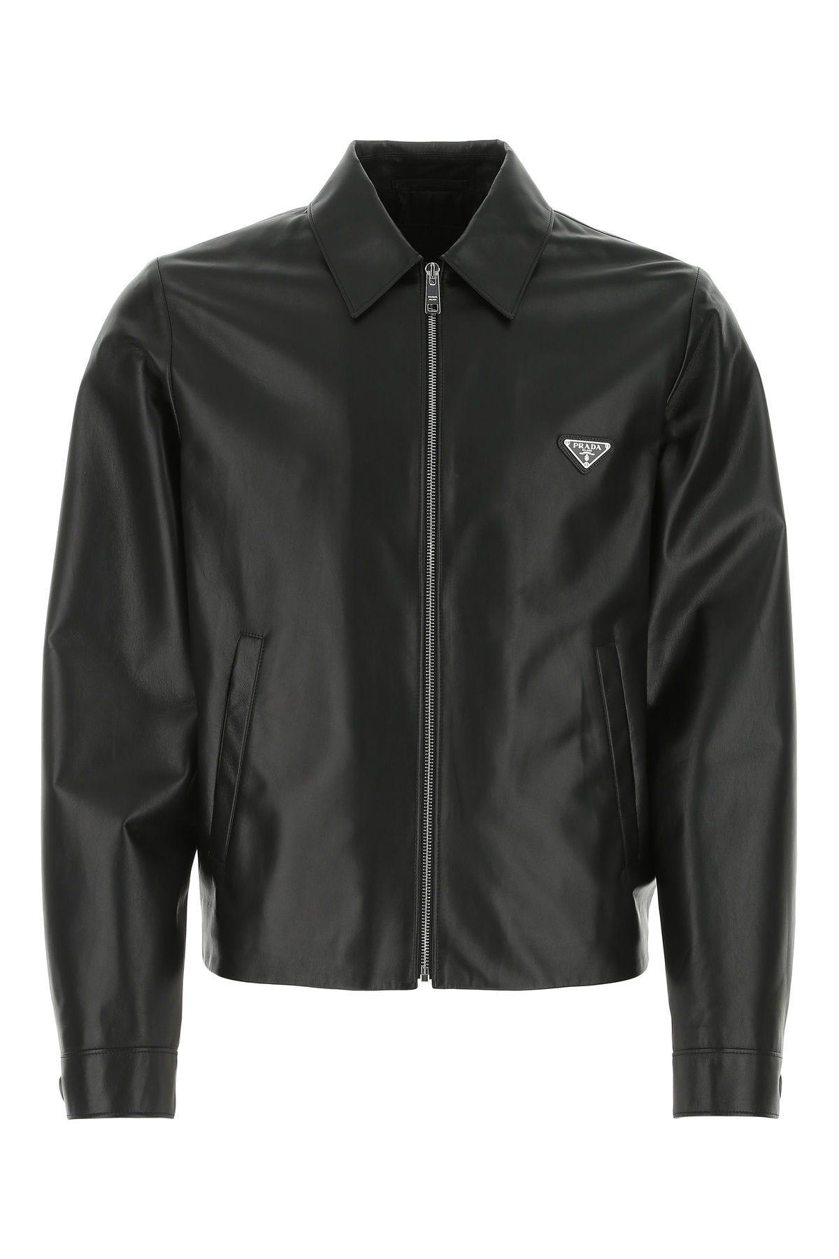 Prada Black Nappa Leather Jacket