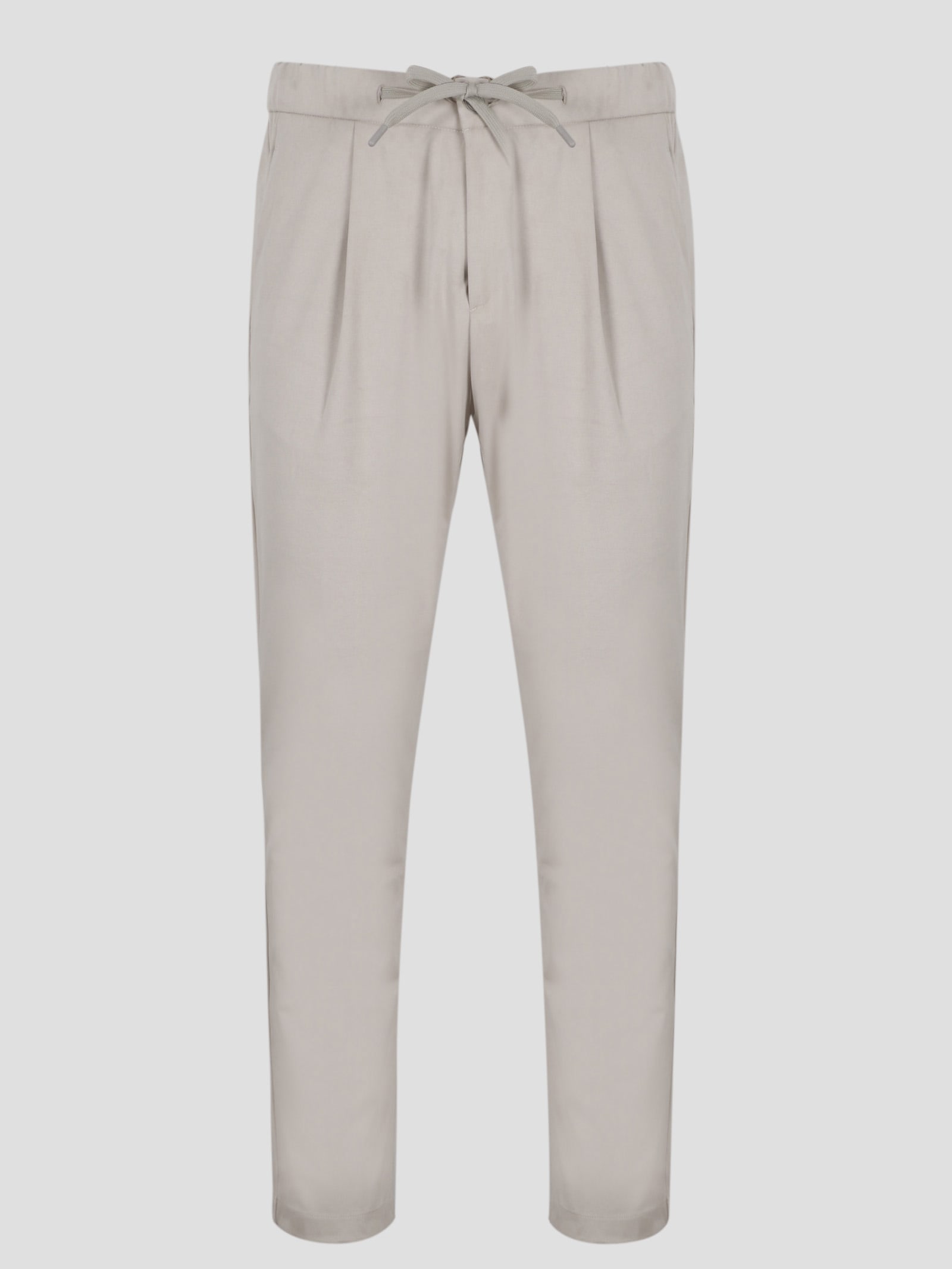 Shop Herno Suede Effect Resort Trousers In Nude & Neutrals