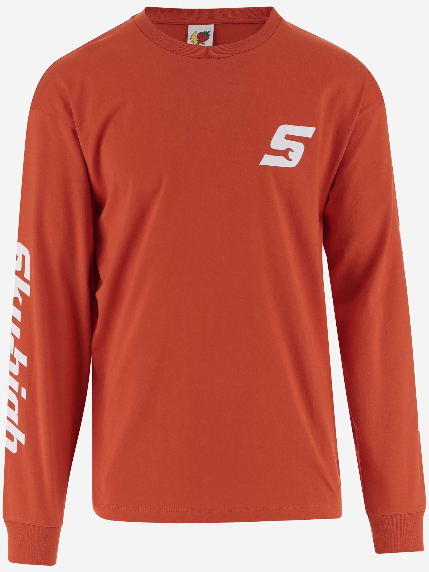 Shop Sky High Farm Cotton Long Sleeves T-shirt With Logo In Red
