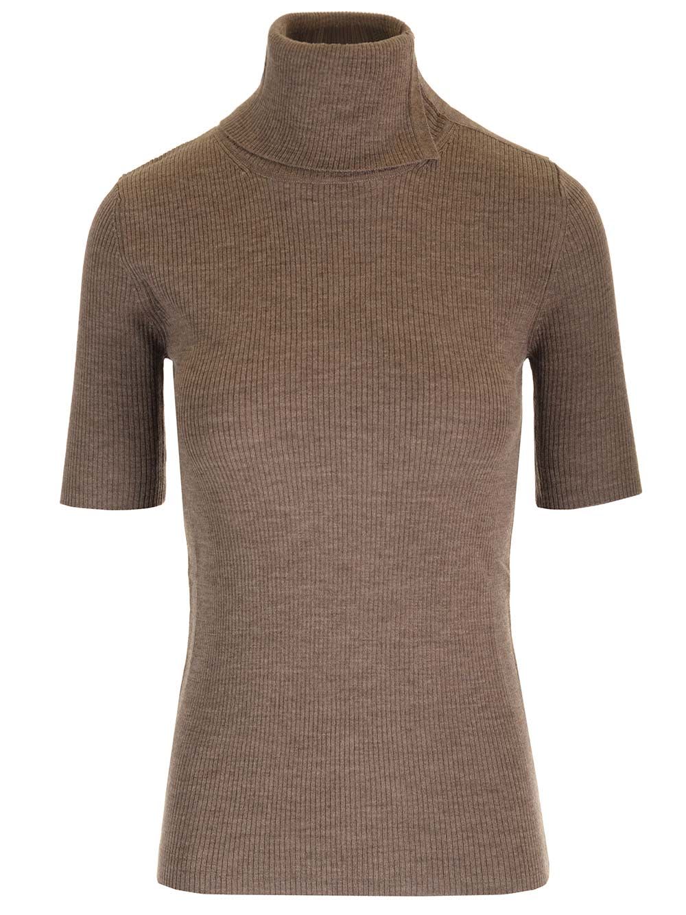 Parosh Short-sleeved Turtleneck