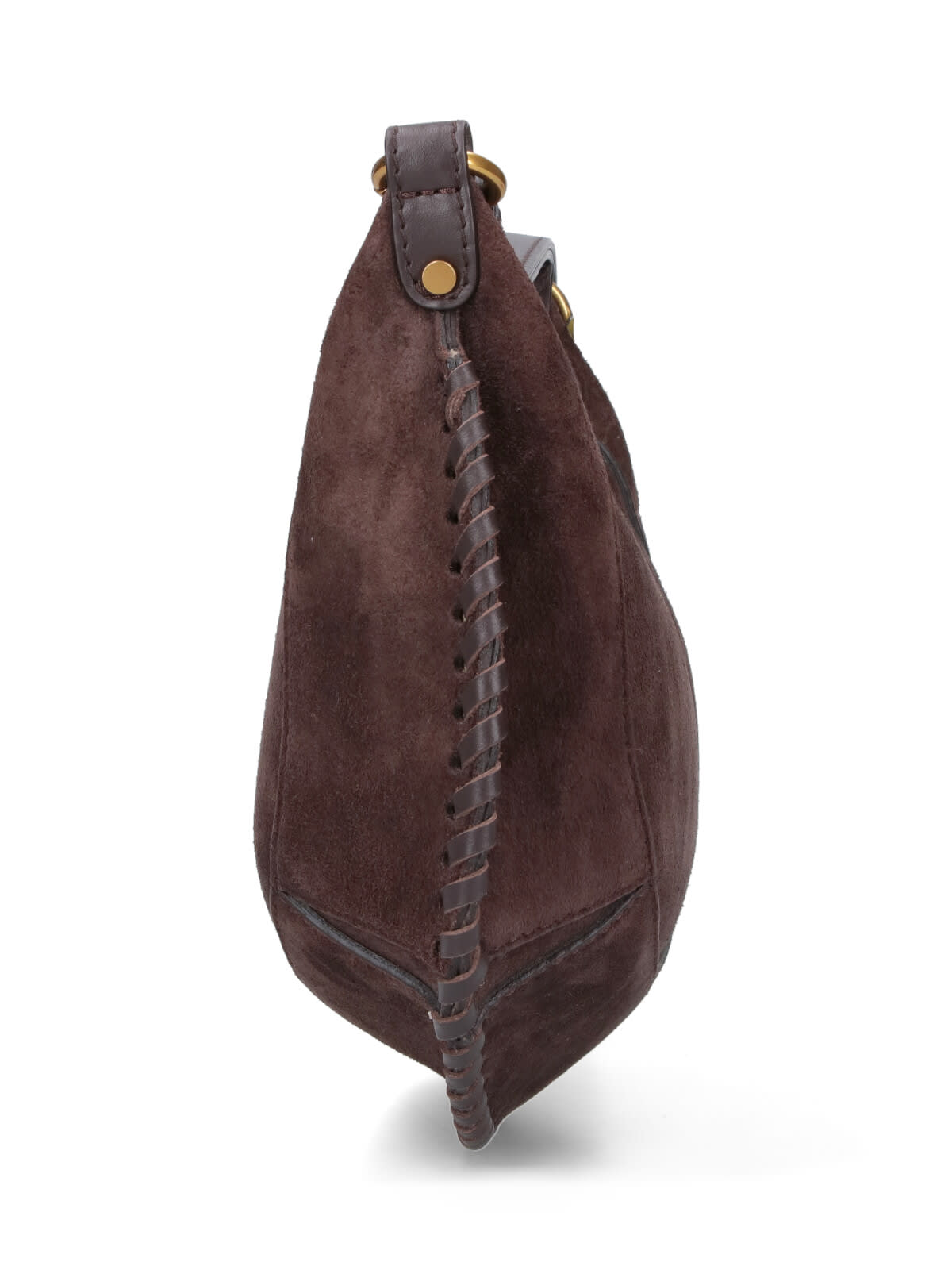 Isabel Marant Oskan Moon Small Shoulder Bag In Brown