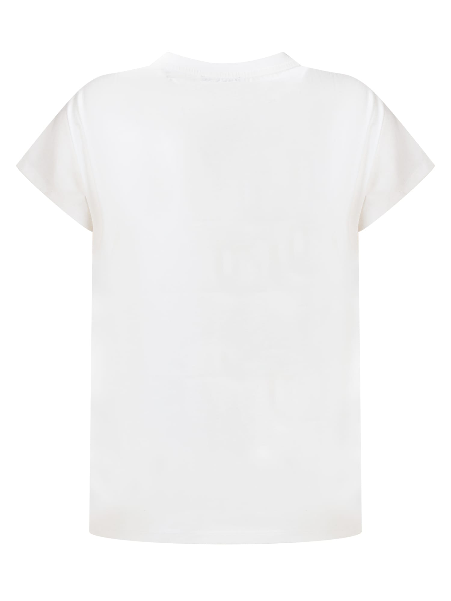 Shop Balmain T-shirt With Logo In White/gold
