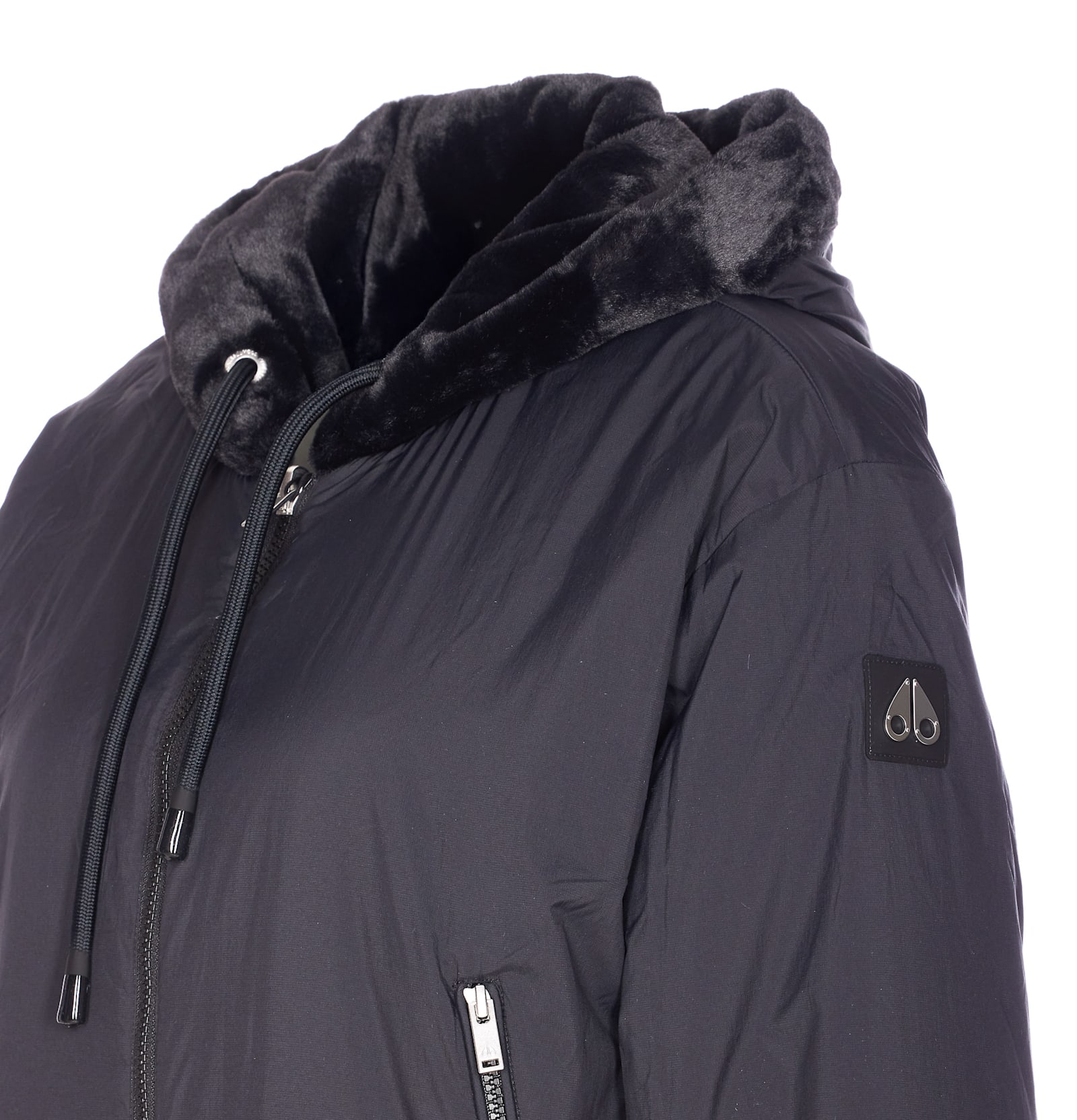 Moose Knuckles Earry Zip Hoodie In Brown