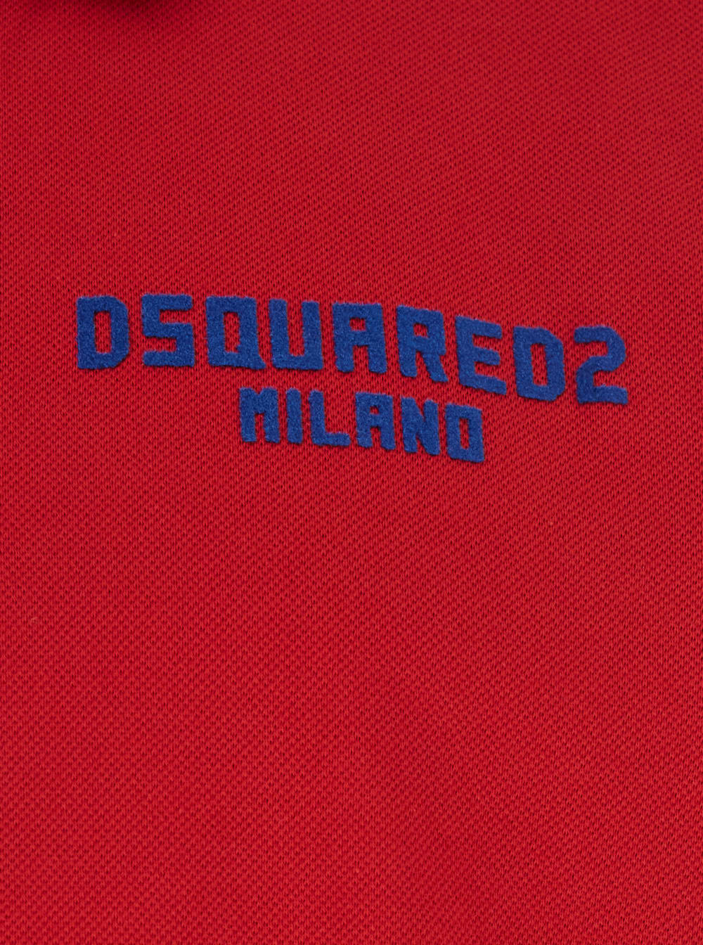 Dsquared2 Red Polo Shirt With Embroidered Logo On The Front In Cotton Man In Red