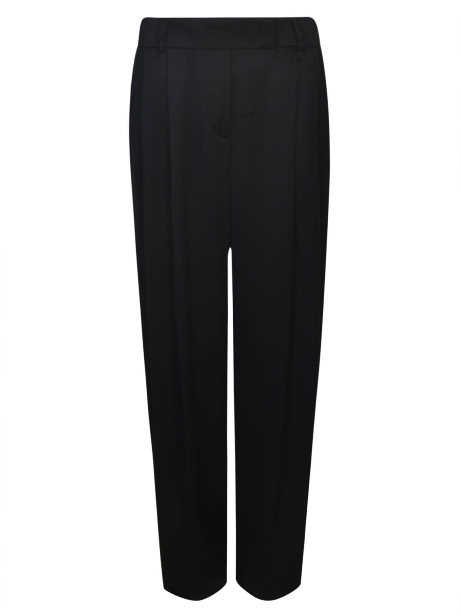 Shop Giorgio Armani Fitted Straight Trousers In Uc99