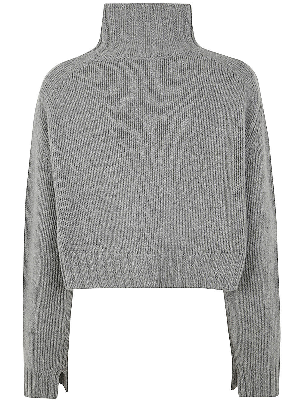 Shop Nuur Long Sleeves Turtle Neck Sweater In Grey