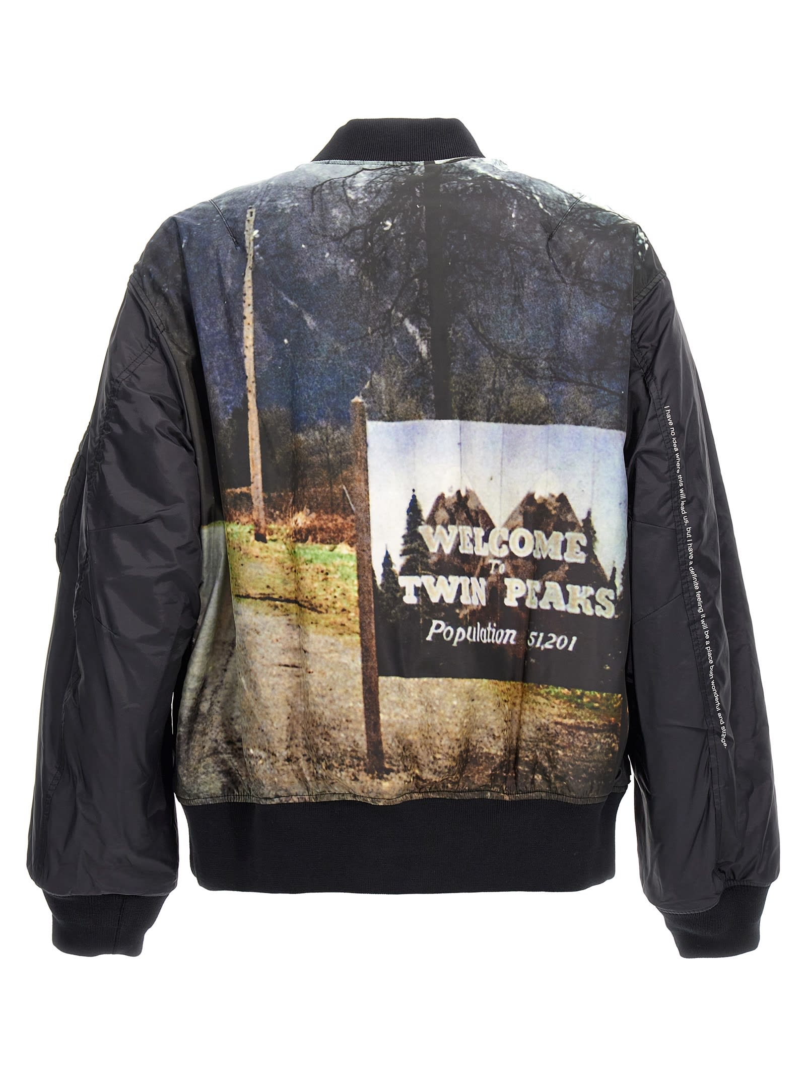 Shop Undercover Twin Peaks Bomber Jacket In Black