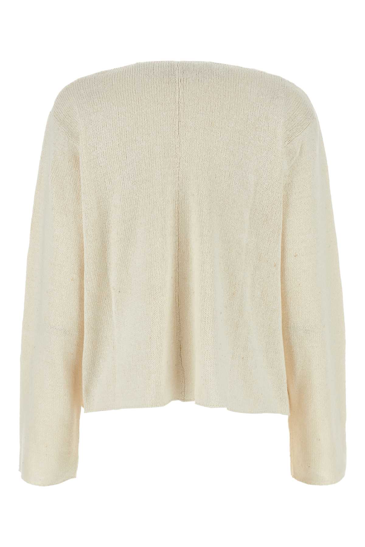 The Row Ivory Silk Fesia Sweater In White