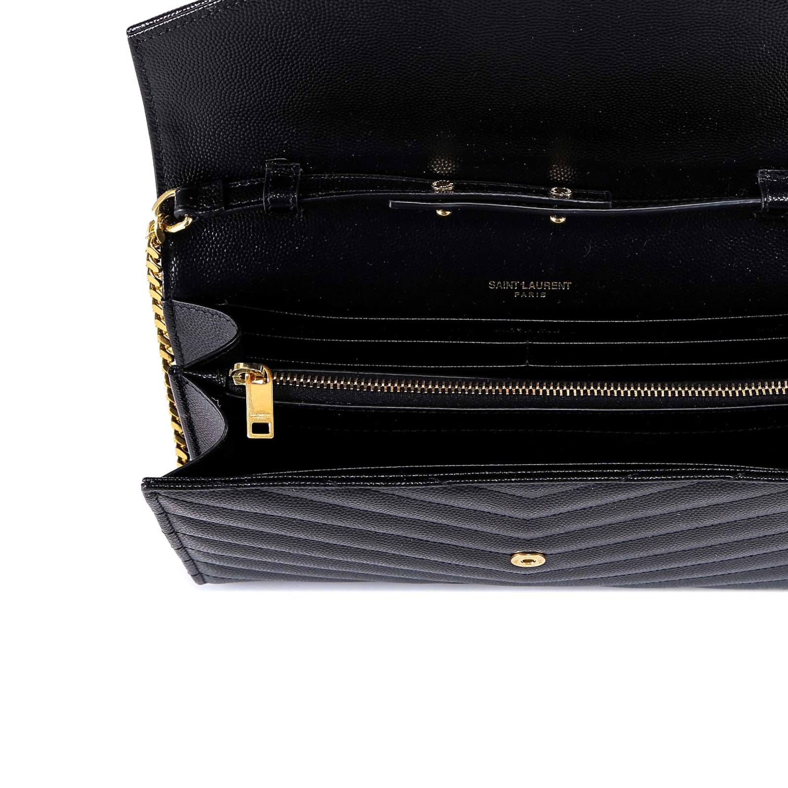 Shop Saint Laurent Monogram Shoulder Bag In Black