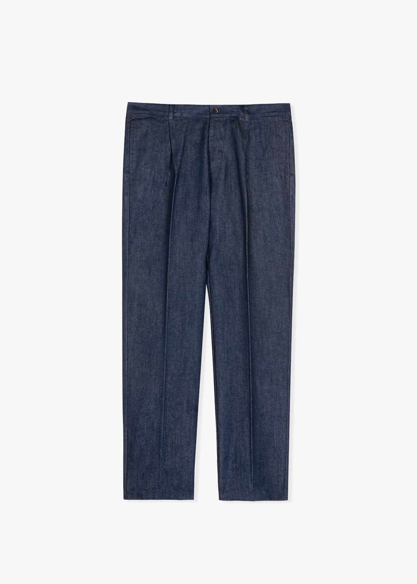 Doppiaa Aantioco Pleated Cotton Denim Stretch Trousers