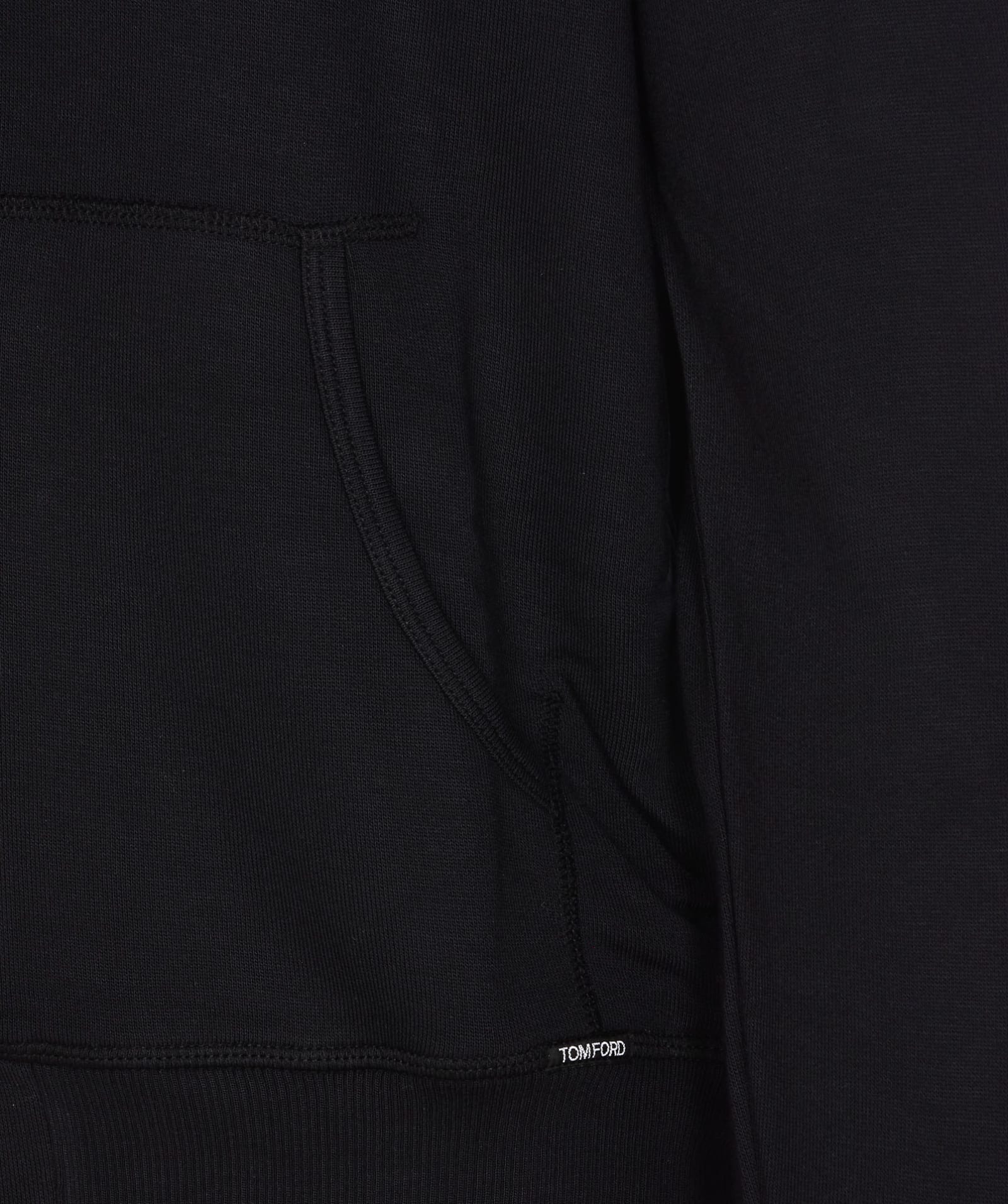 Shop Tom Ford Cut&sewn Zip Hoodie In Black