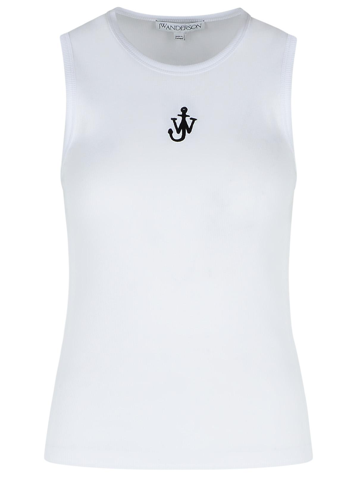 J.W. Anderson J. W. Anderson anchor White Cotton Tank Top