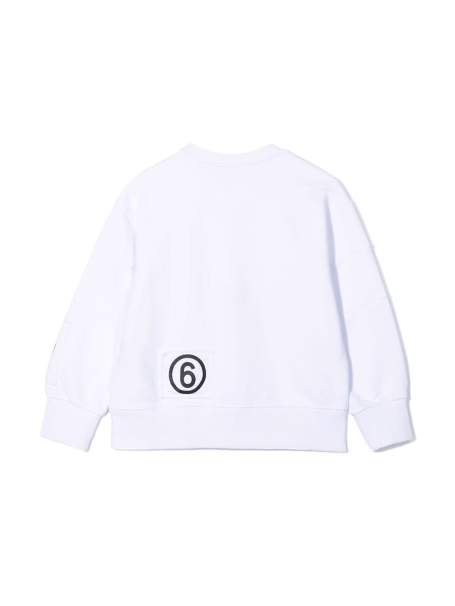 Mm6 Maison Margiela Felpa In White