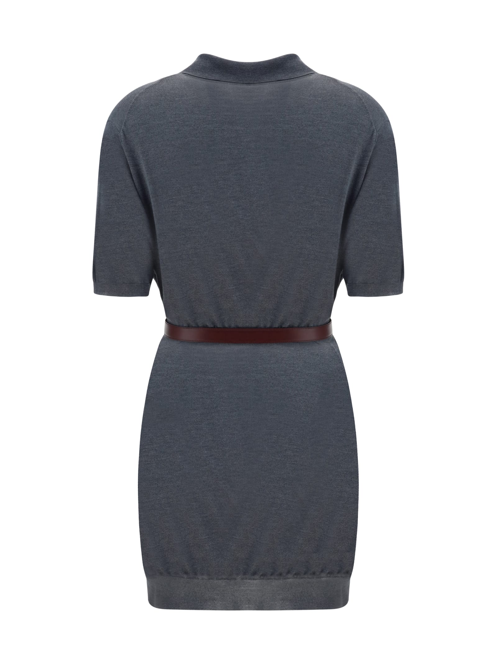 Shop Prada Dress In Ardesia