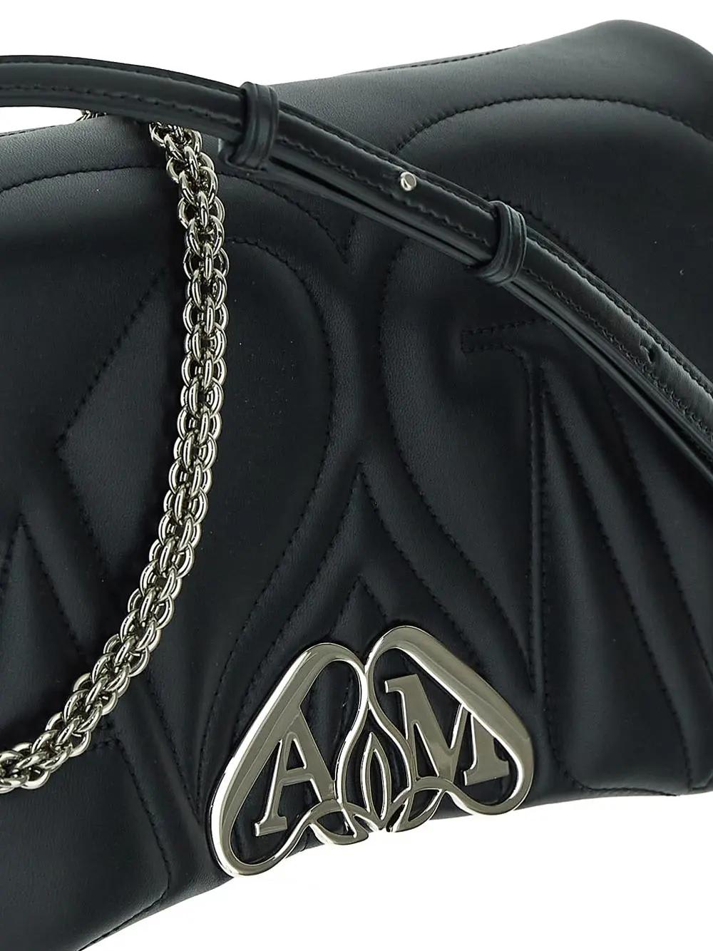 Shop Alexander Mcqueen The Seal Small Bag In Black