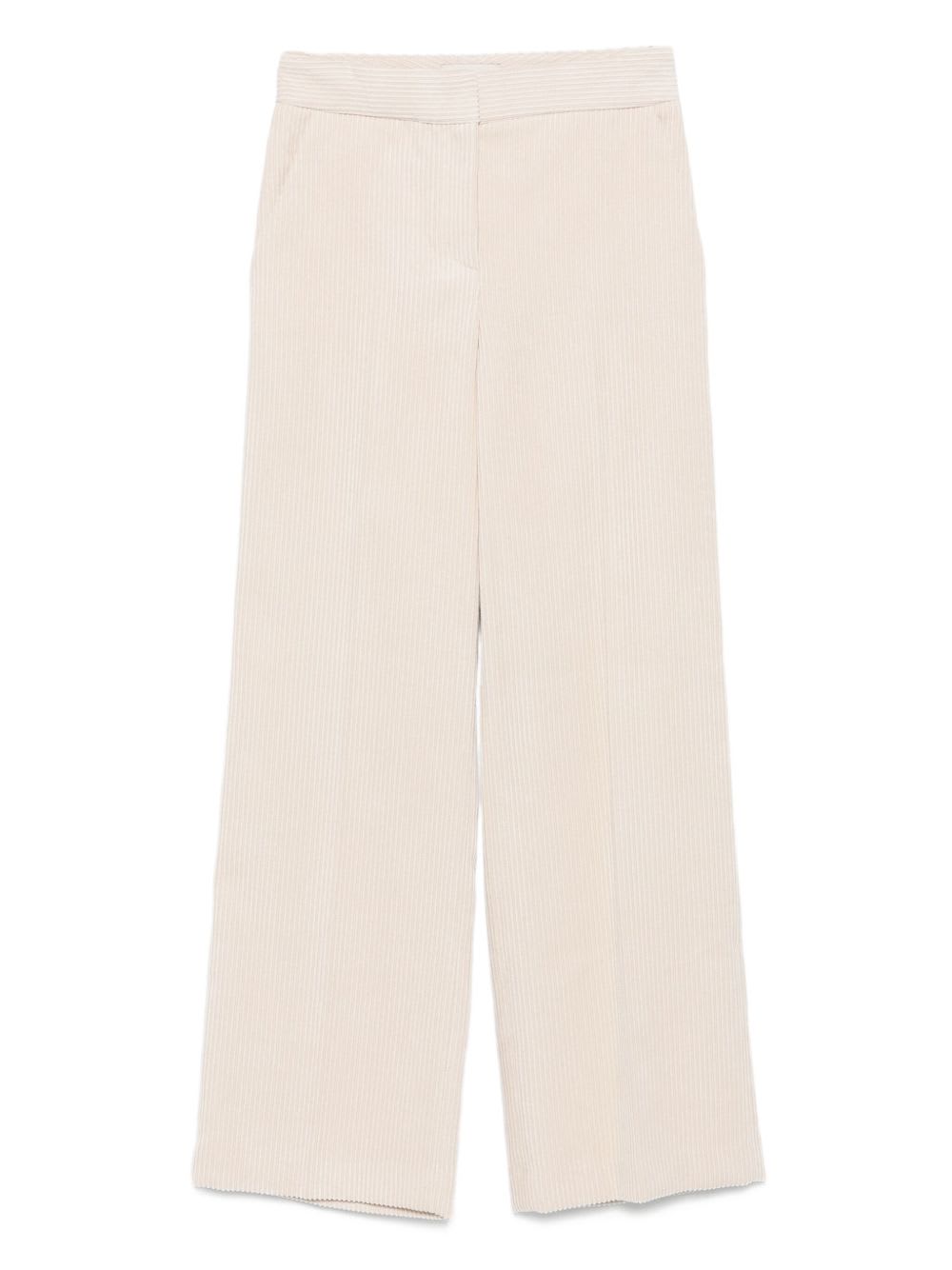 Via Masini 80 Velvet Trousers In Sand