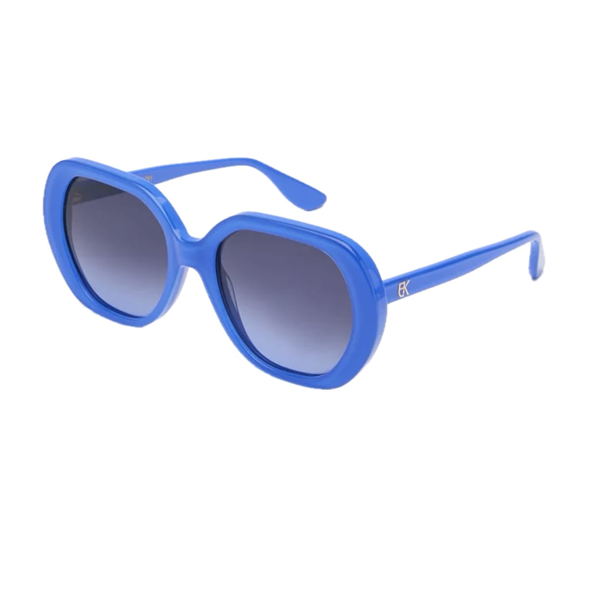 Emmanuelle Khanh Emmanuel Kahn Orphee 670 Glossy Klein Blu Sunglasses In Blue