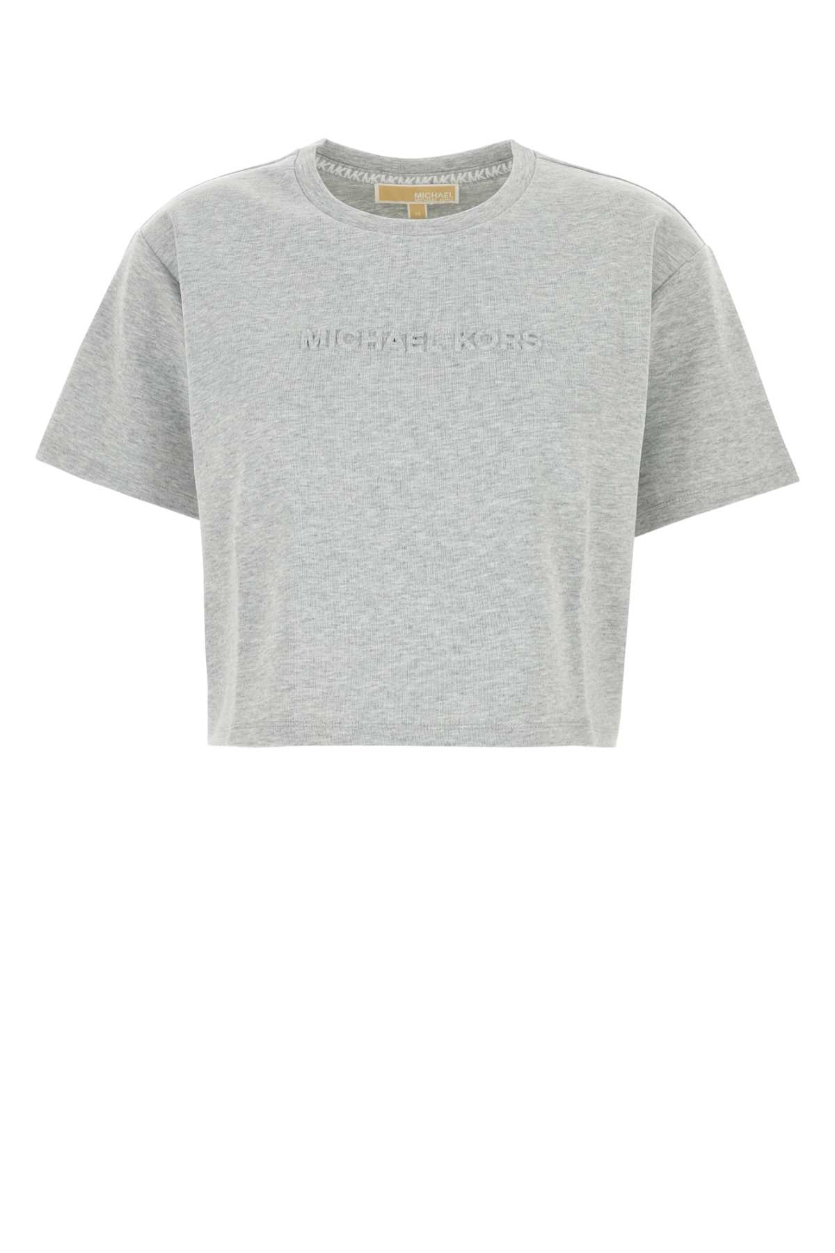Grey Cotton Blend T-shirt