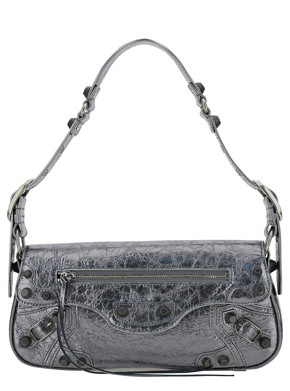 Balenciaga Le Cagole S Metallic Shoulder Bag With Front Flap In Leather Woman