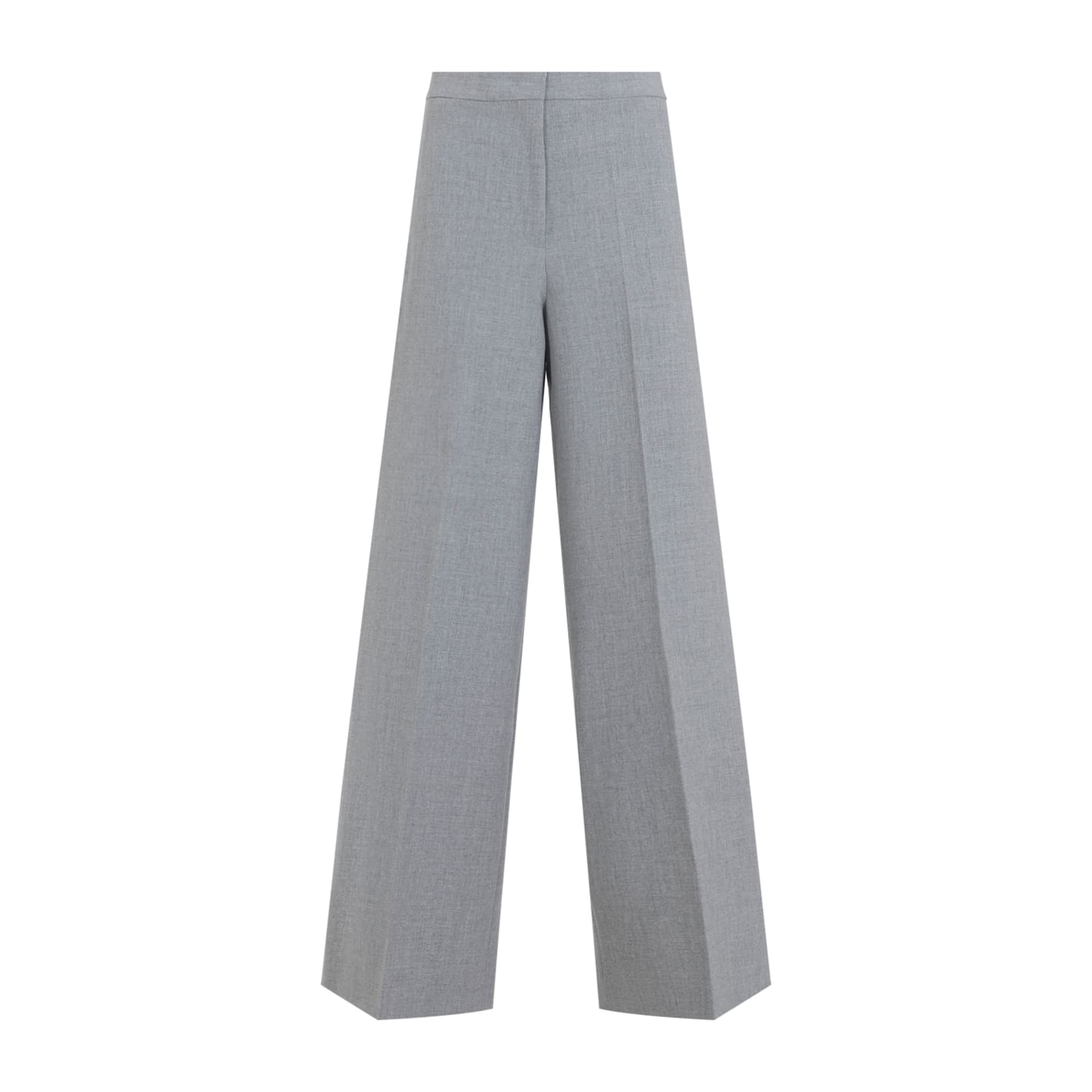 Fabiana Filippi Wide-leg Trousers With Clean Waistband And Subtle Pleats In Blue
