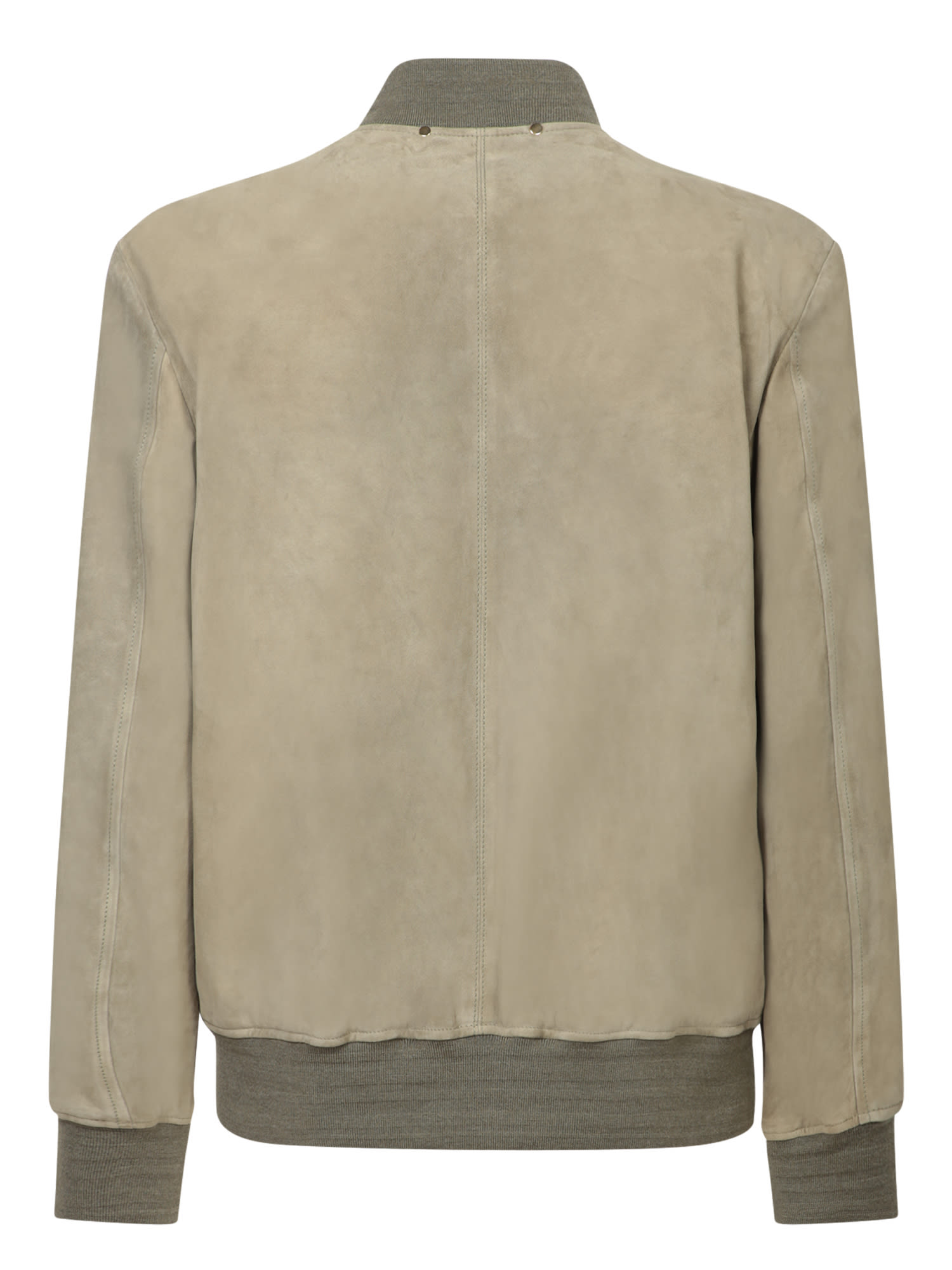 Shop Paul Smith Green Suede Bomber Jacket