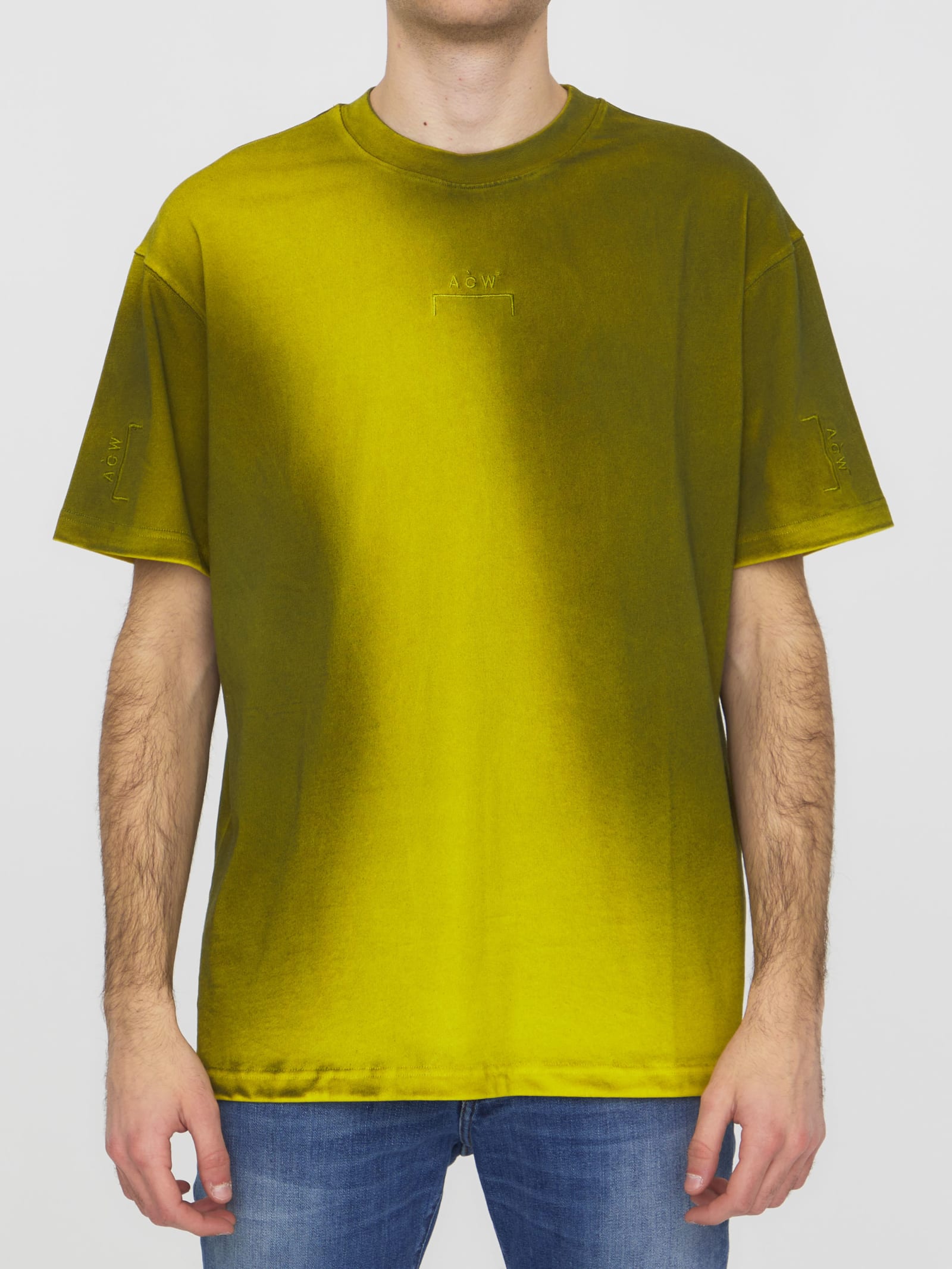 Shop A-cold-wall* Gradient T-shirt In Yellow