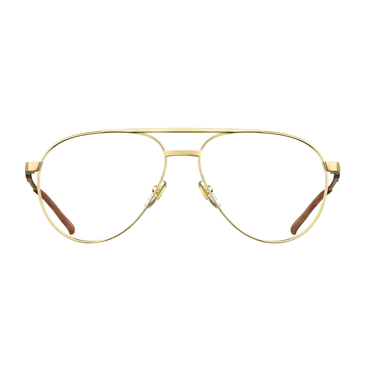 Shop Gucci Gg1679o Linea Web 002 Gold Glasses In Oro