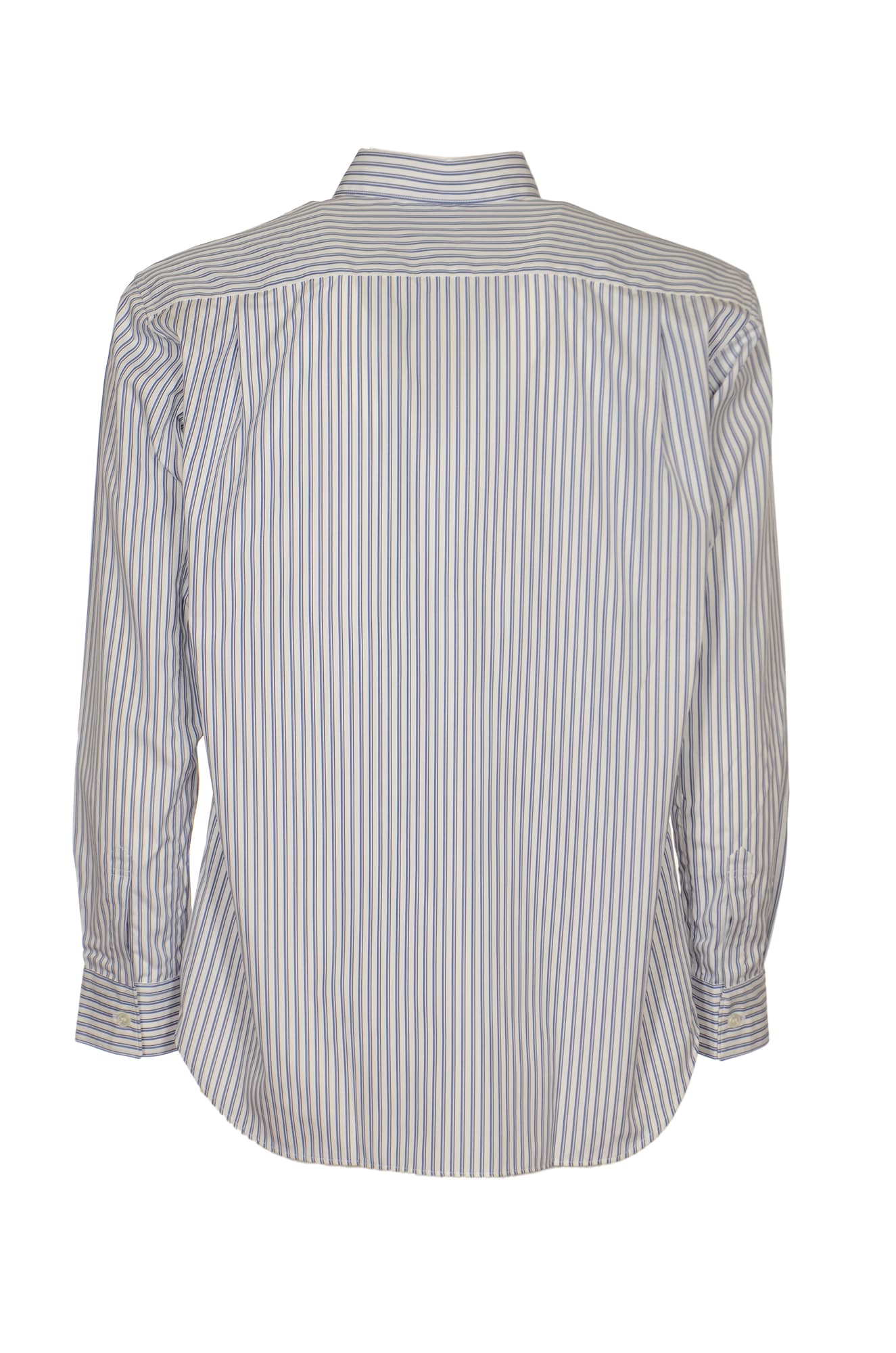 Shop Comme Des Garçons Patched Pocket Striped Shirt