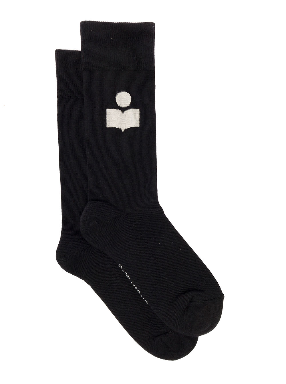 Isabel Marant Womans Siloki Black Cotton Socks With Logo