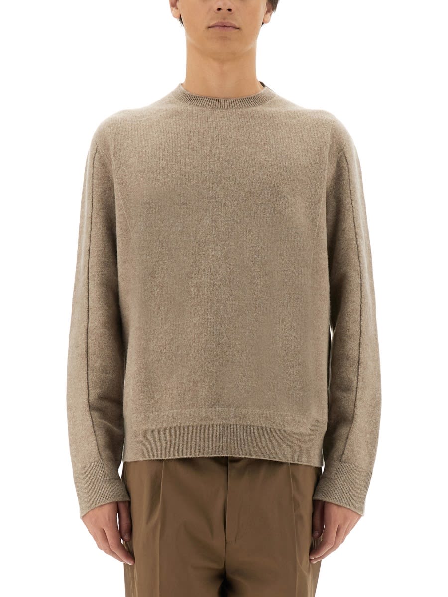 Shop Zegna Wool Jersey. In Ivory