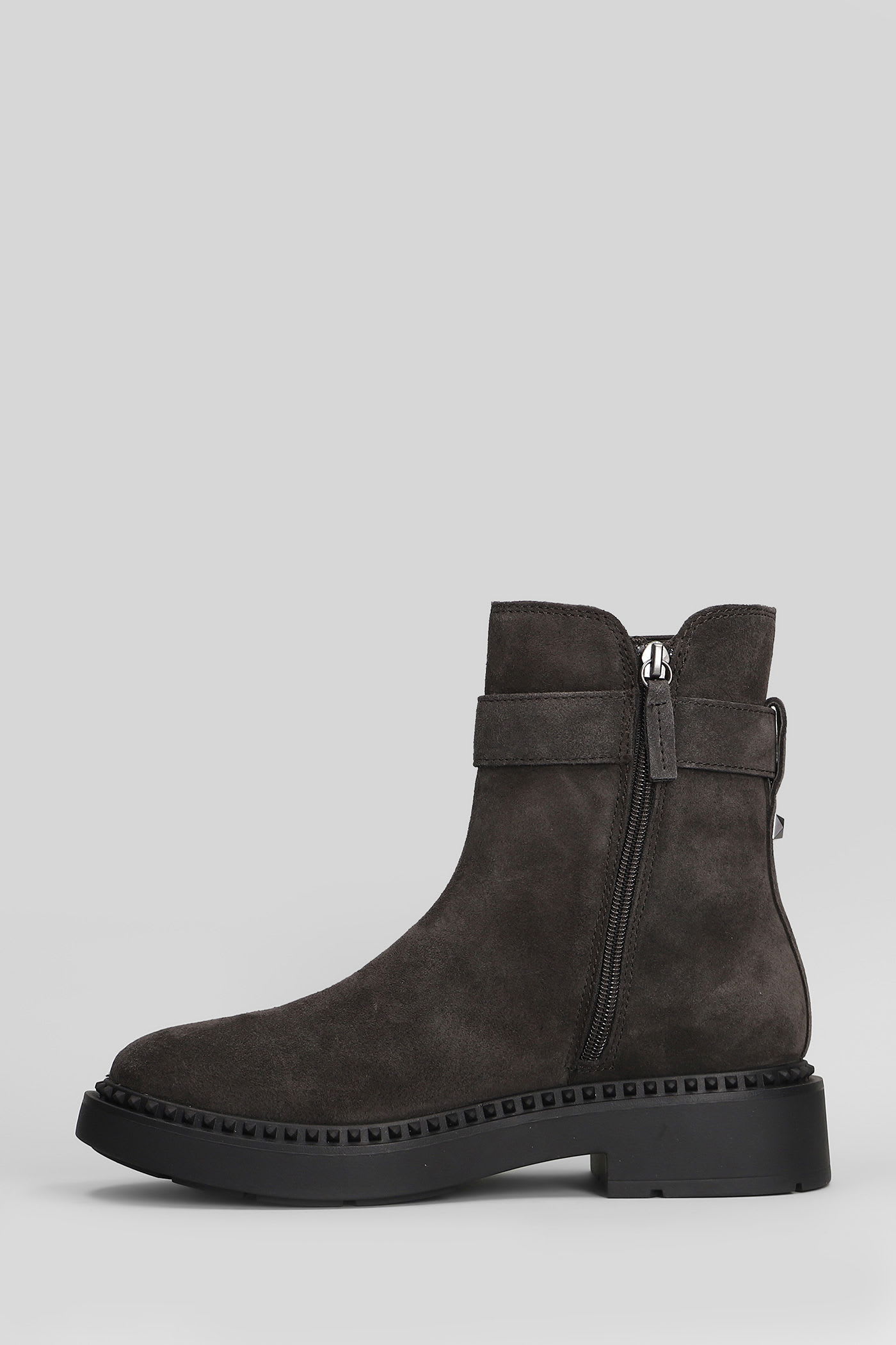 Ash Margot High Heels Ankle Boots In Brown Suede In Brown