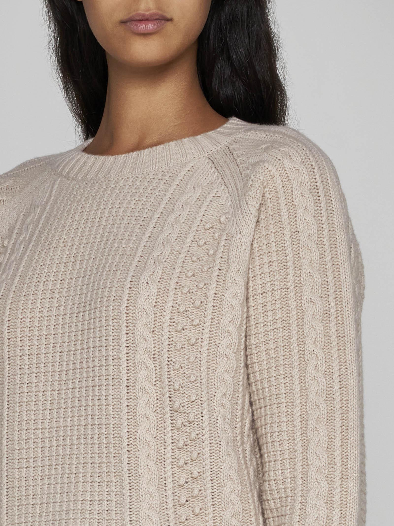 Shop Weekend Max Mara Crewneck Knitted Jumper In White