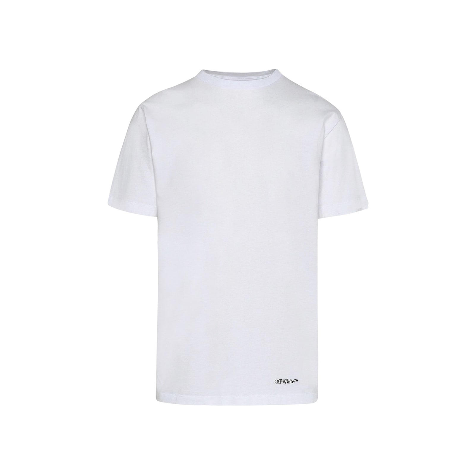 Shop Off-white Cotton Logo T-shirt In White