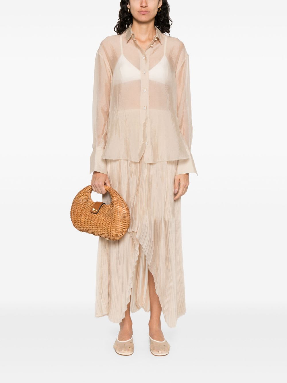 Forte Forte Organze Shirt In Nude