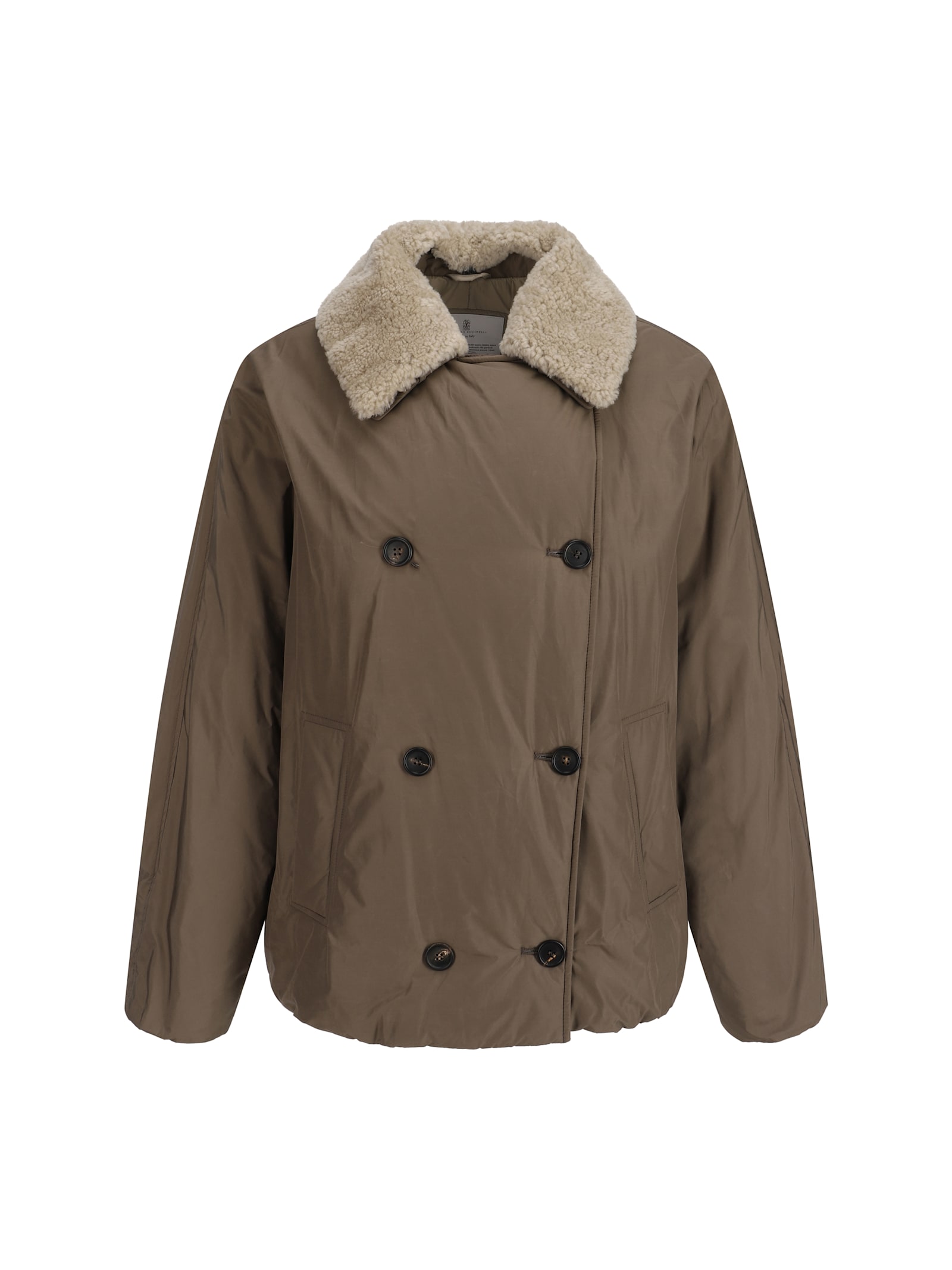 Shop Brunello Cucinelli Down Jacket In Rope