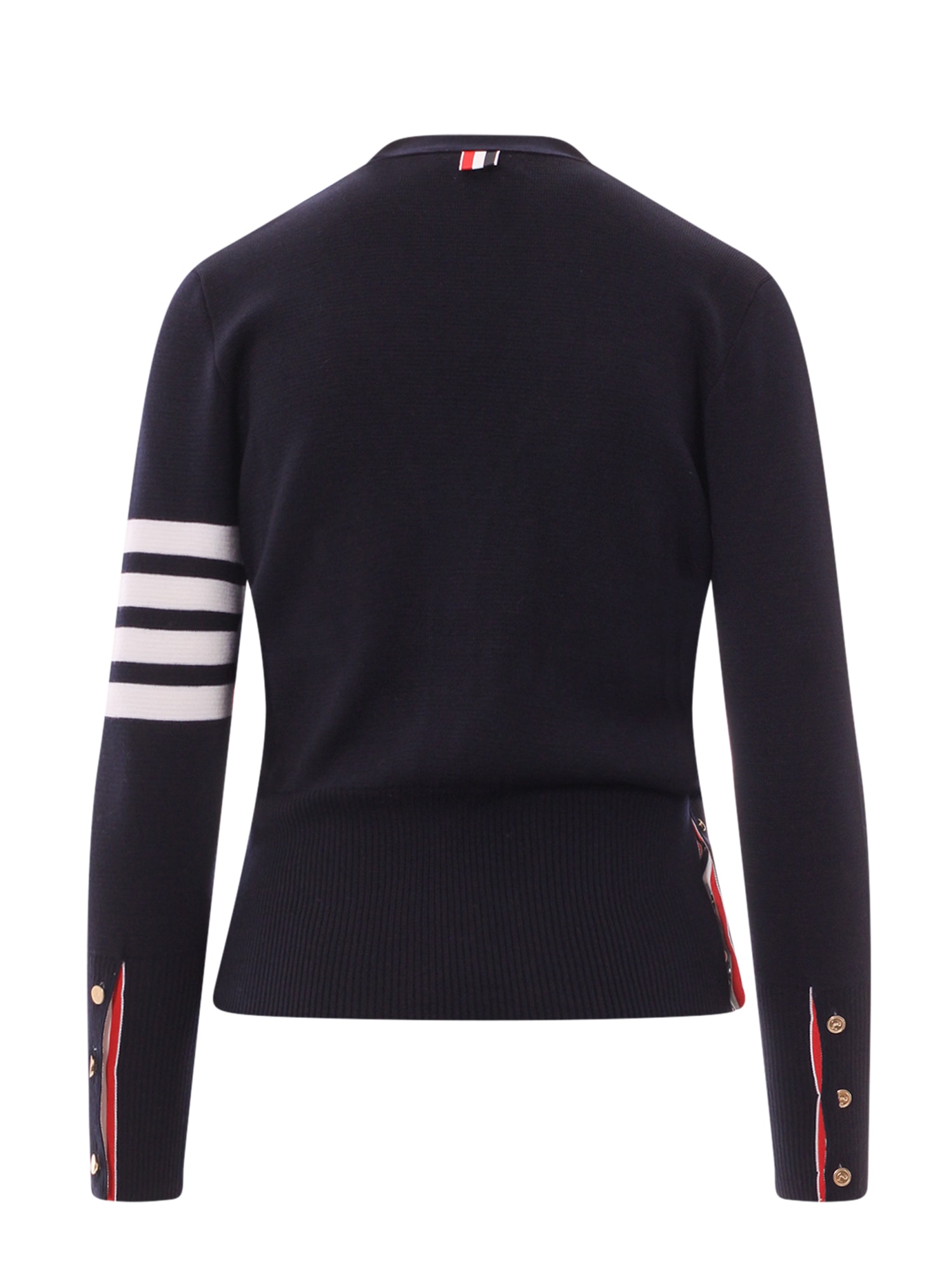 Thom Browne Wool Milano Classic Cardigan 38 In Navy