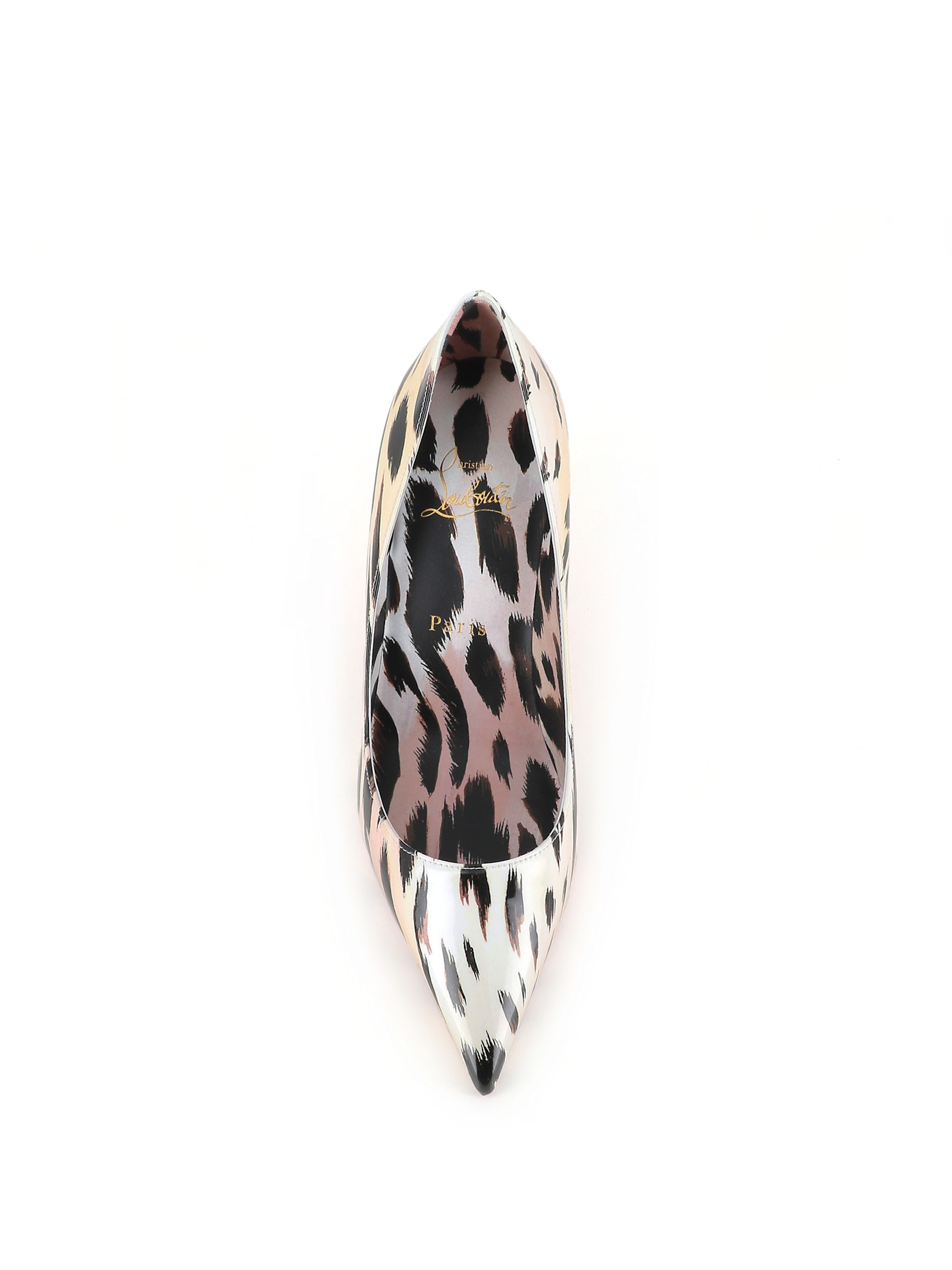 Christian Louboutin Miss Z Gigi 80 Leopard-print Patent-leather Point-toe Pumps In Leopard