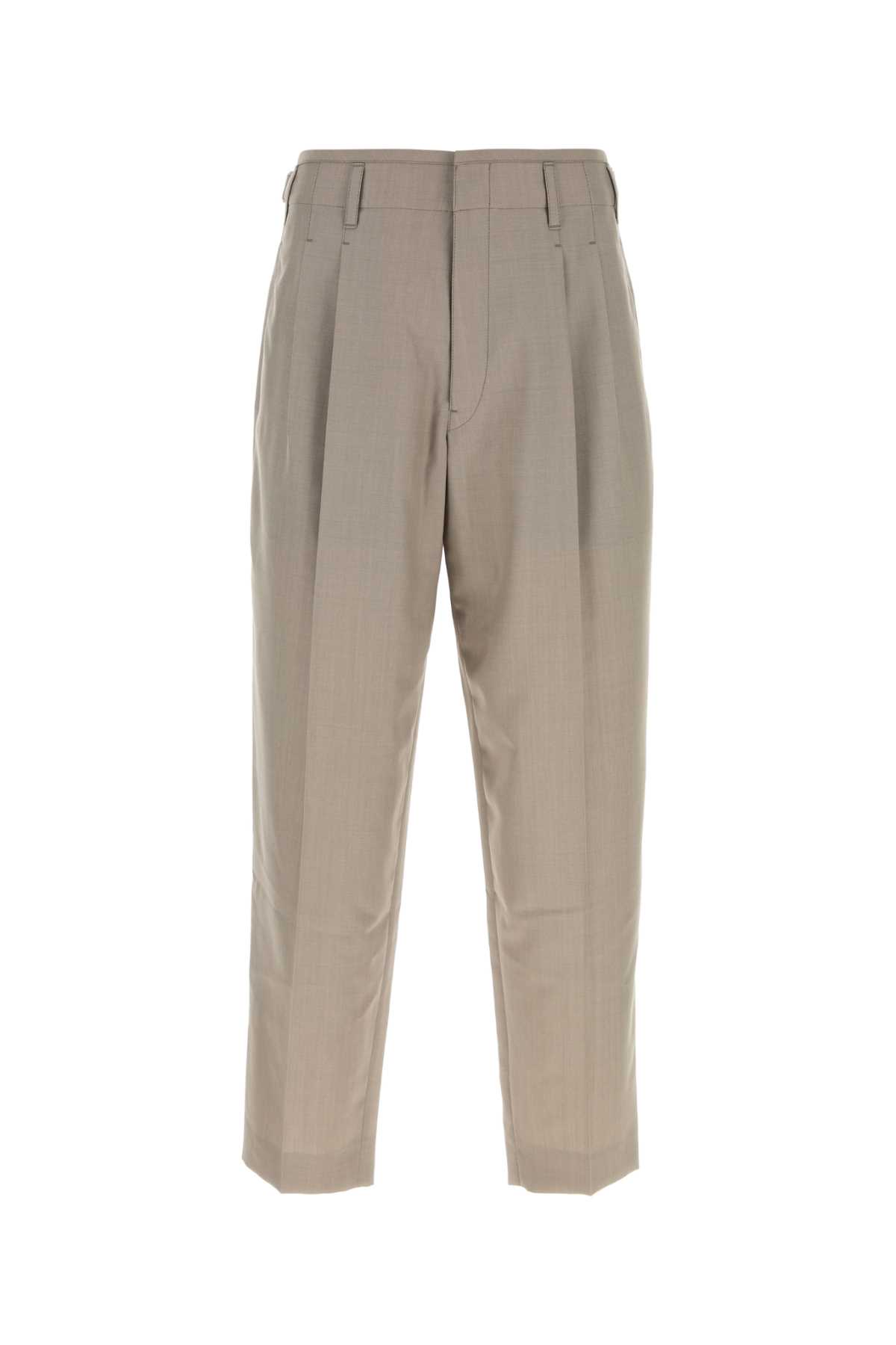 Lemaire Tailored Cropped Trousers Featuring Pleats In Neutral
